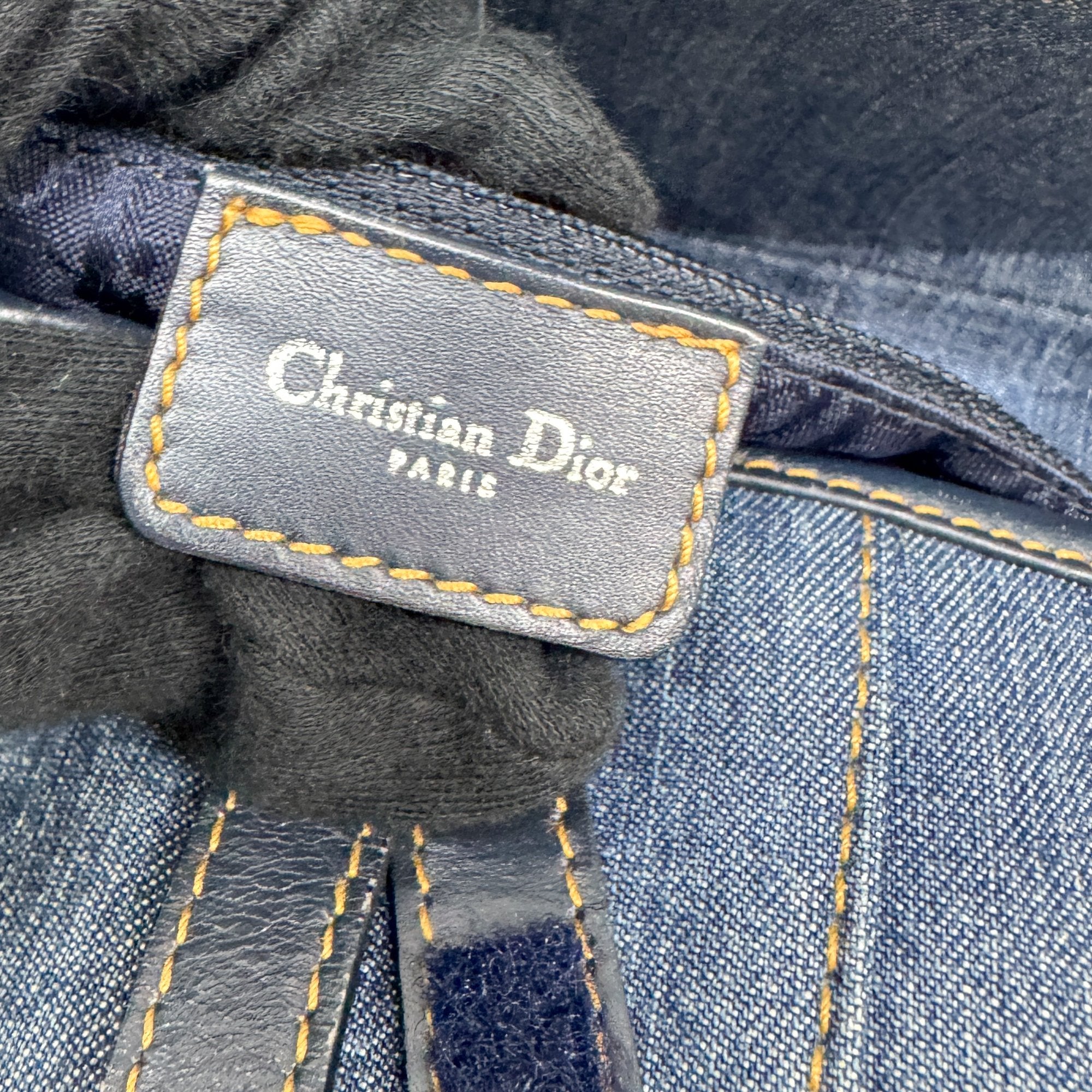 Saddle Blue Floral Print Rhinestone Denim Shoulder Bag