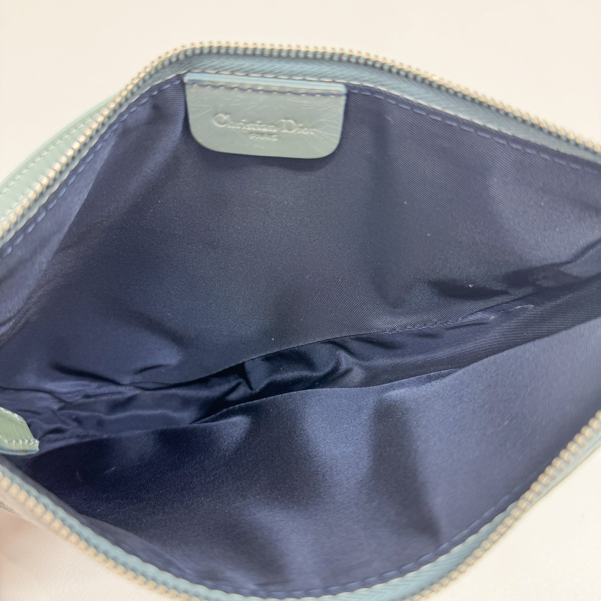 Saddle Blue Snake Print Leather Shoulder Bag