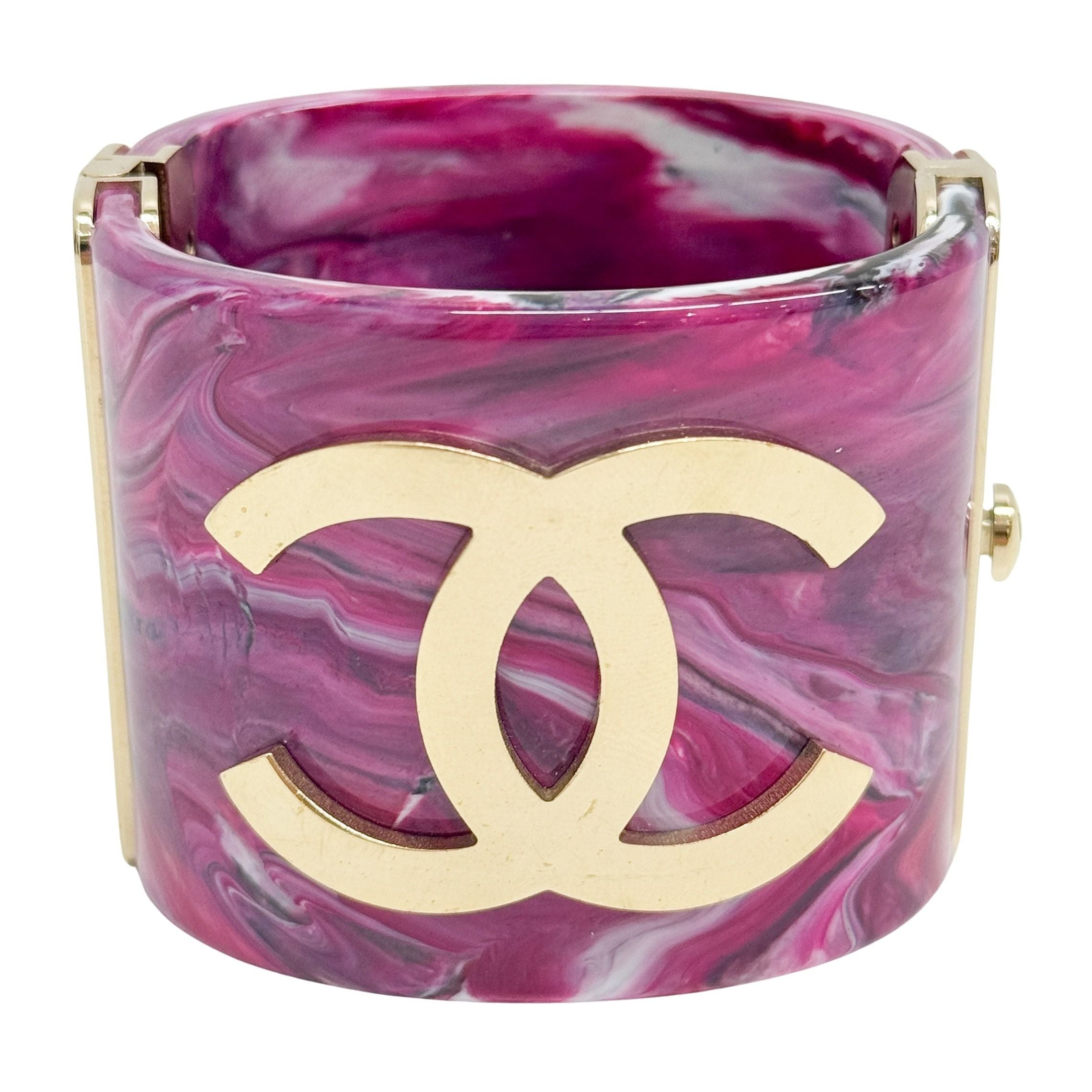 Manschette Gold Logo Purple Plastic Bracelet