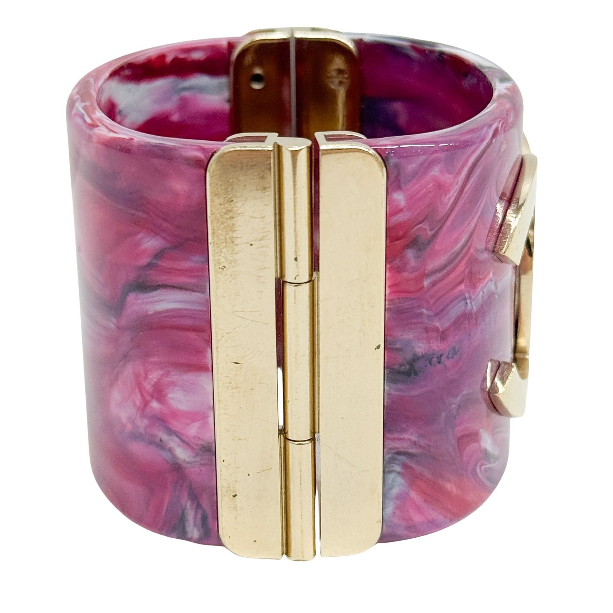 Manschette Gold Logo Purple Plastic Bracelet