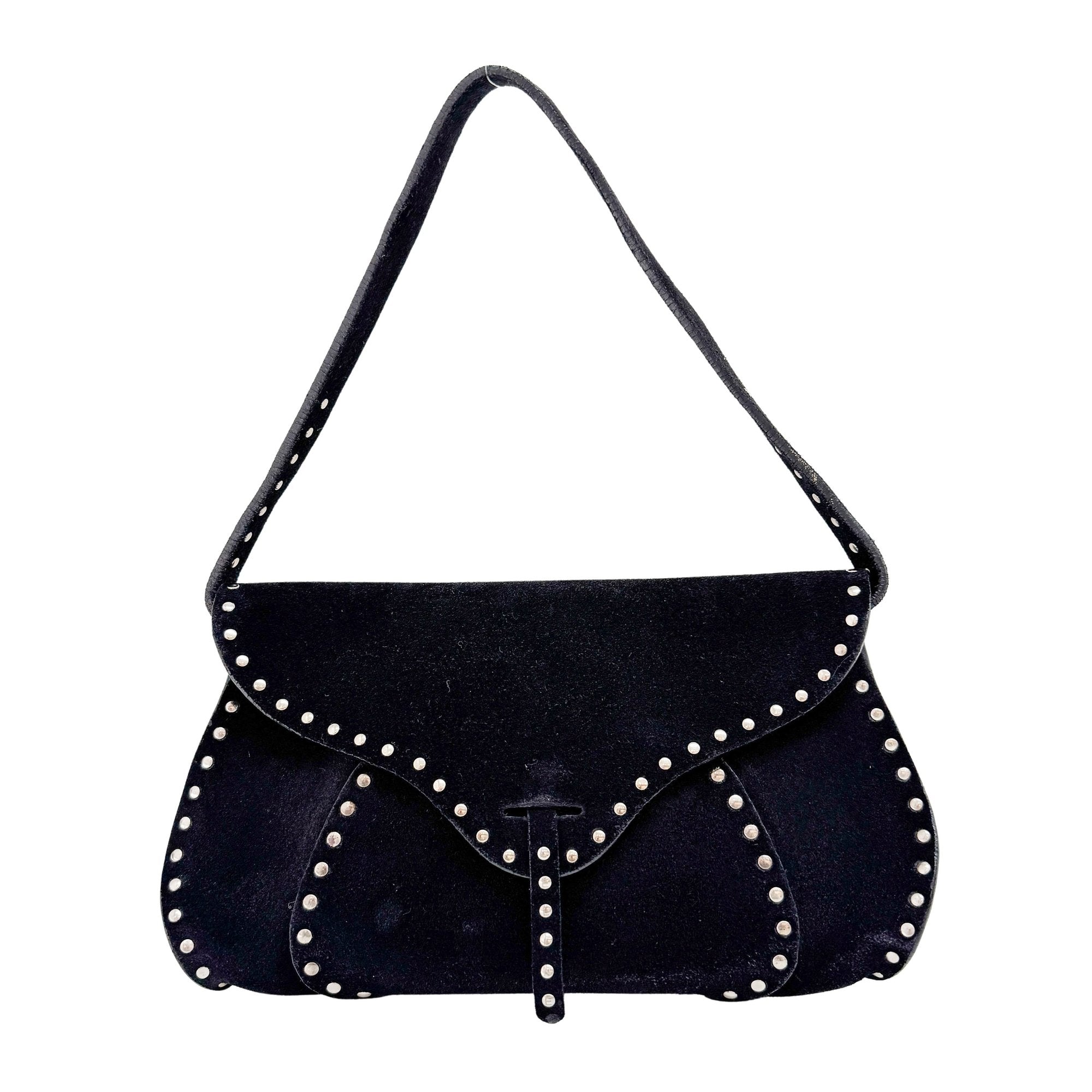 Black Suede Shoulder Bag