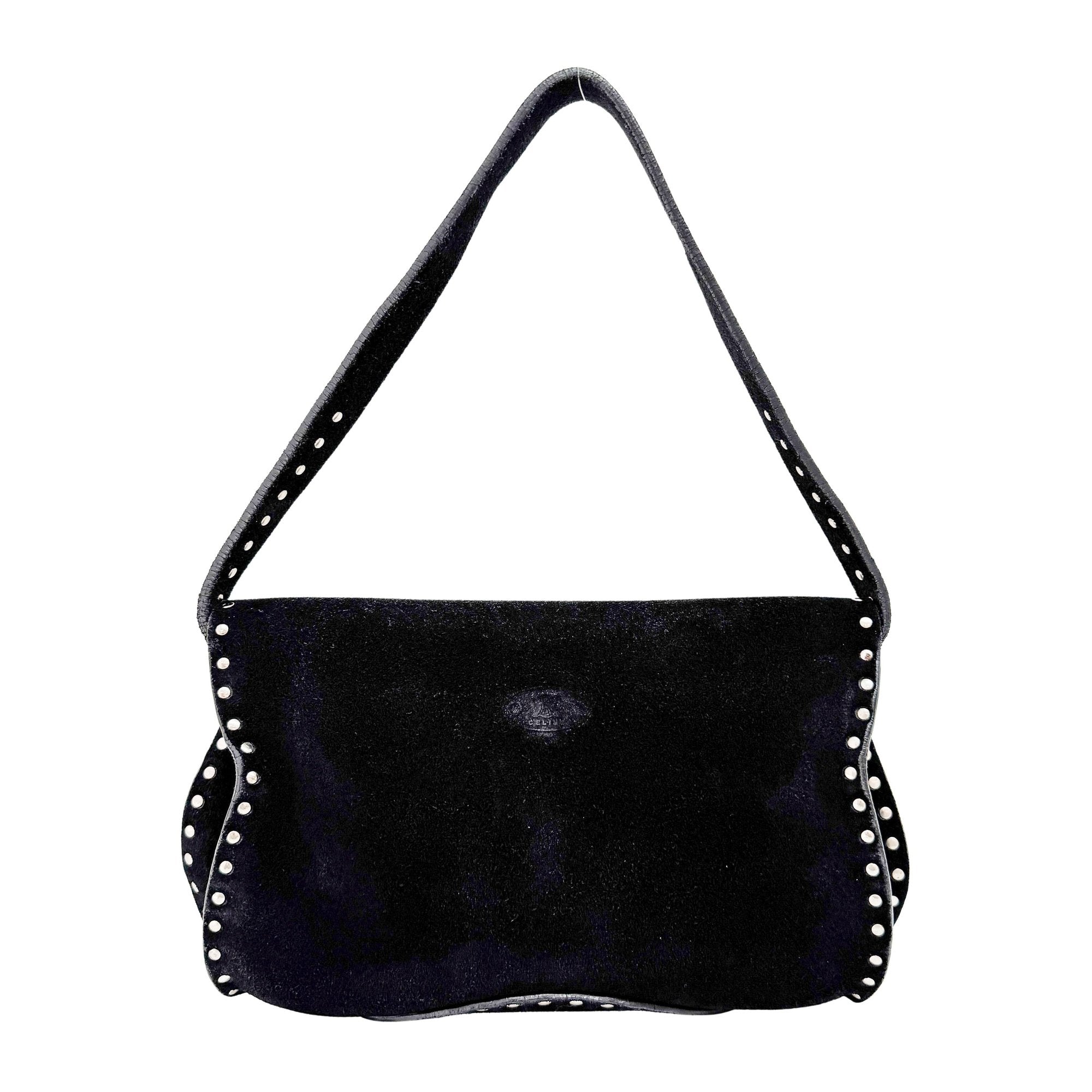 Black Suede Shoulder Bag