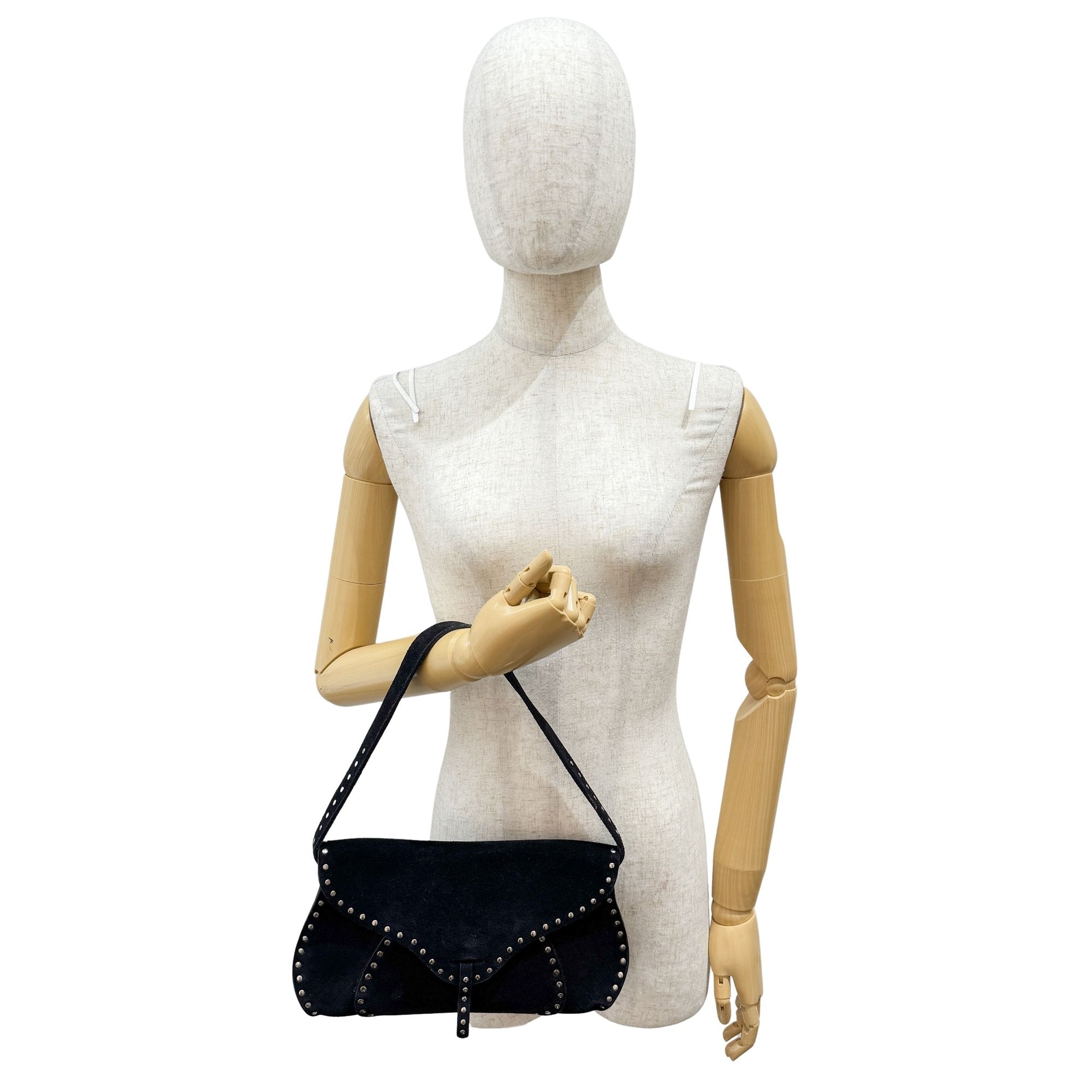 Black Suede Shoulder Bag