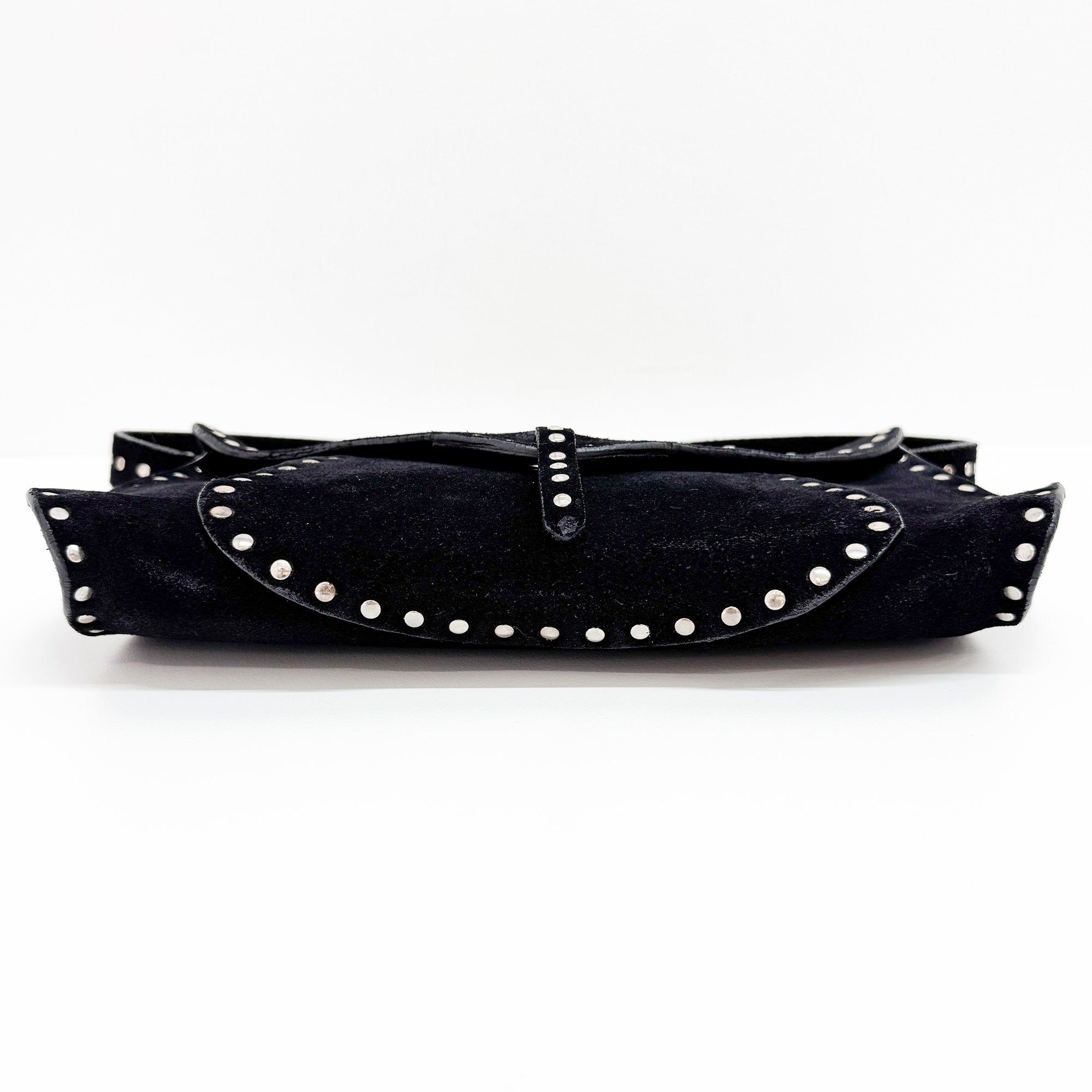 Black Suede Shoulder Bag