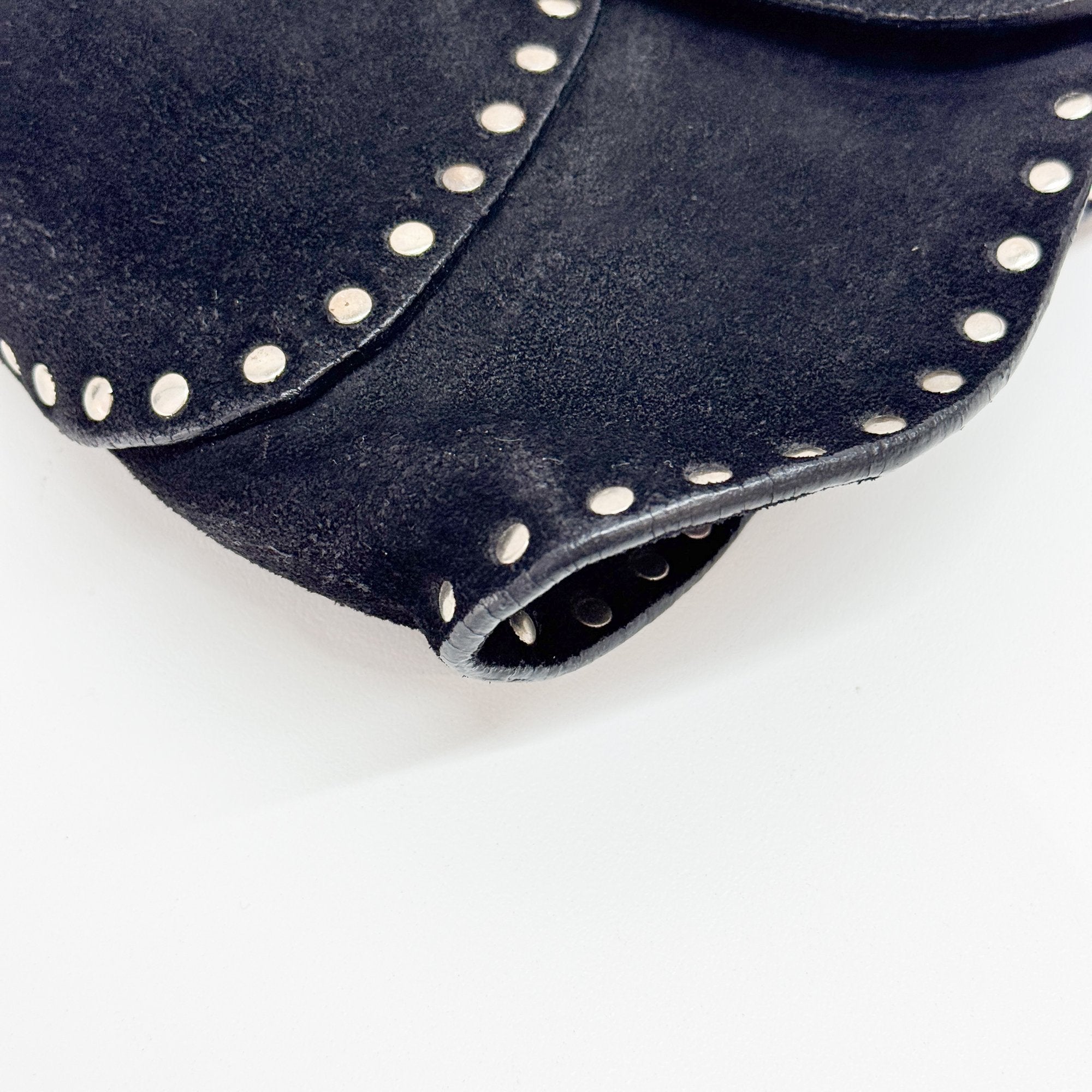 Black Suede Shoulder Bag