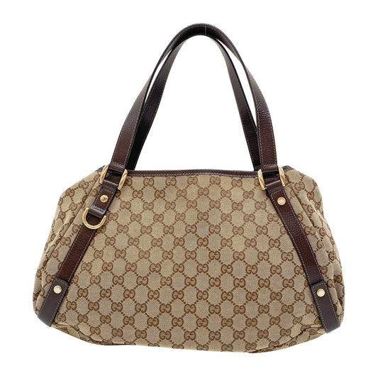 GG Canvas Abbey Brown Tote Shoulder Bag
