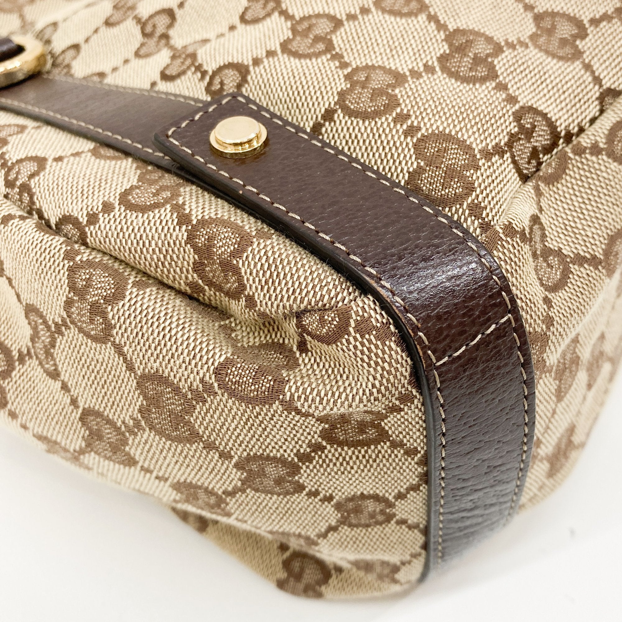 GG Canvas Abbey Brown Tote Shoulder Bag