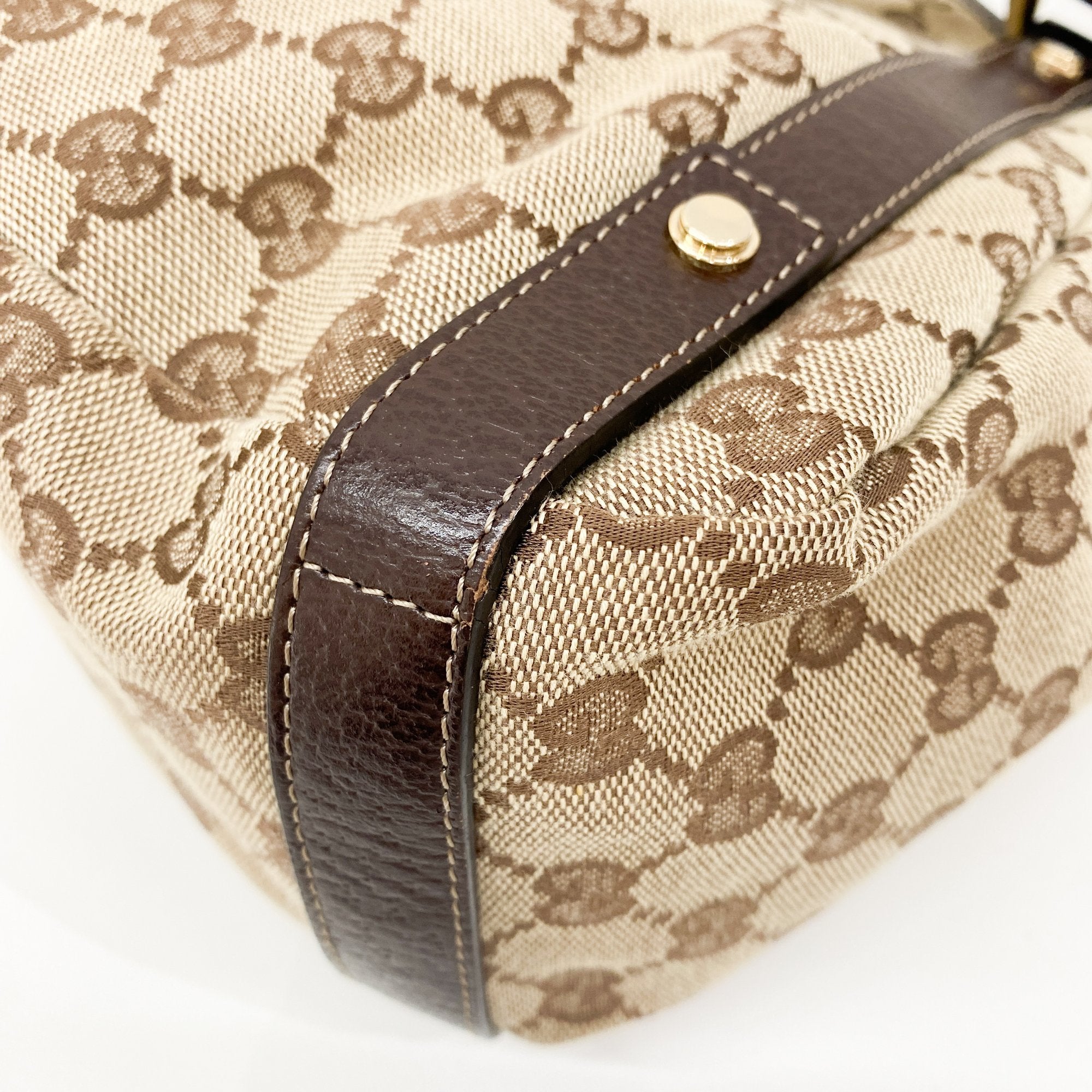 GG Canvas Abbey Brown Tote Shoulder Bag