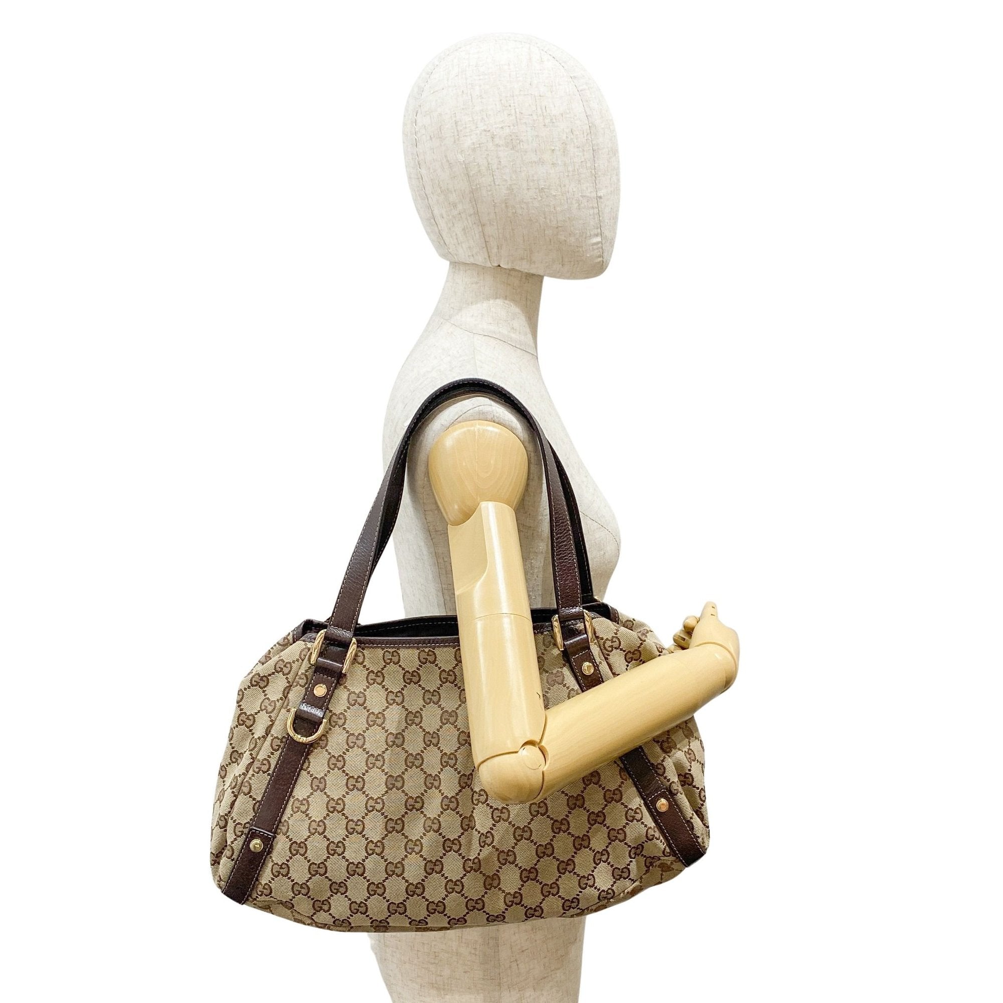 GG Canvas Abbey Brown Tote Shoulder Bag