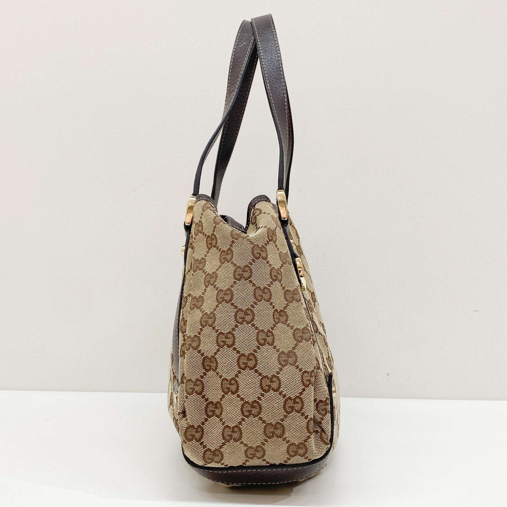 GG Canvas Abbey Brown Tote Shoulder Bag