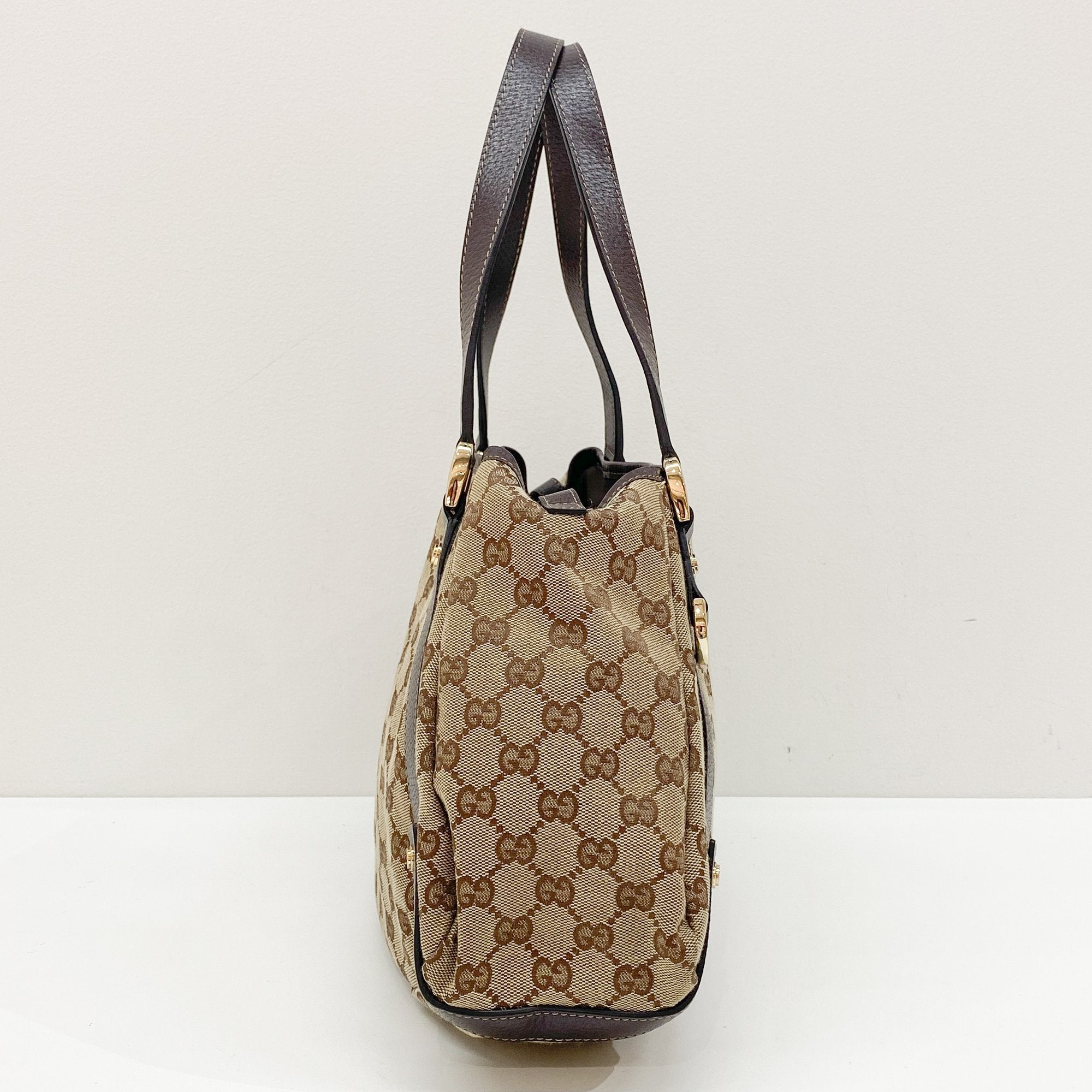 GG Canvas Abbey Brown Tote Shoulder Bag