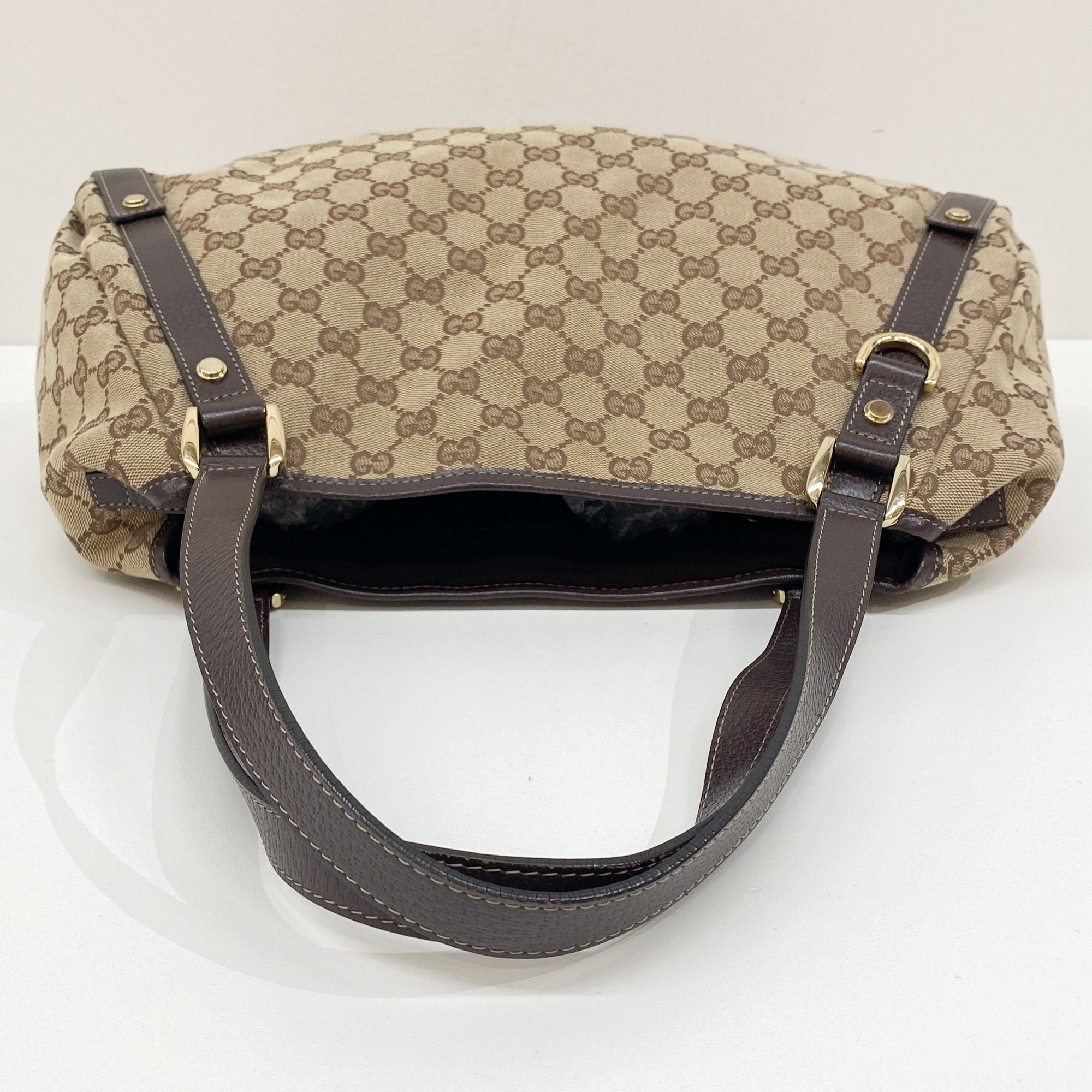 GG Canvas Abbey Brown Tote Shoulder Bag