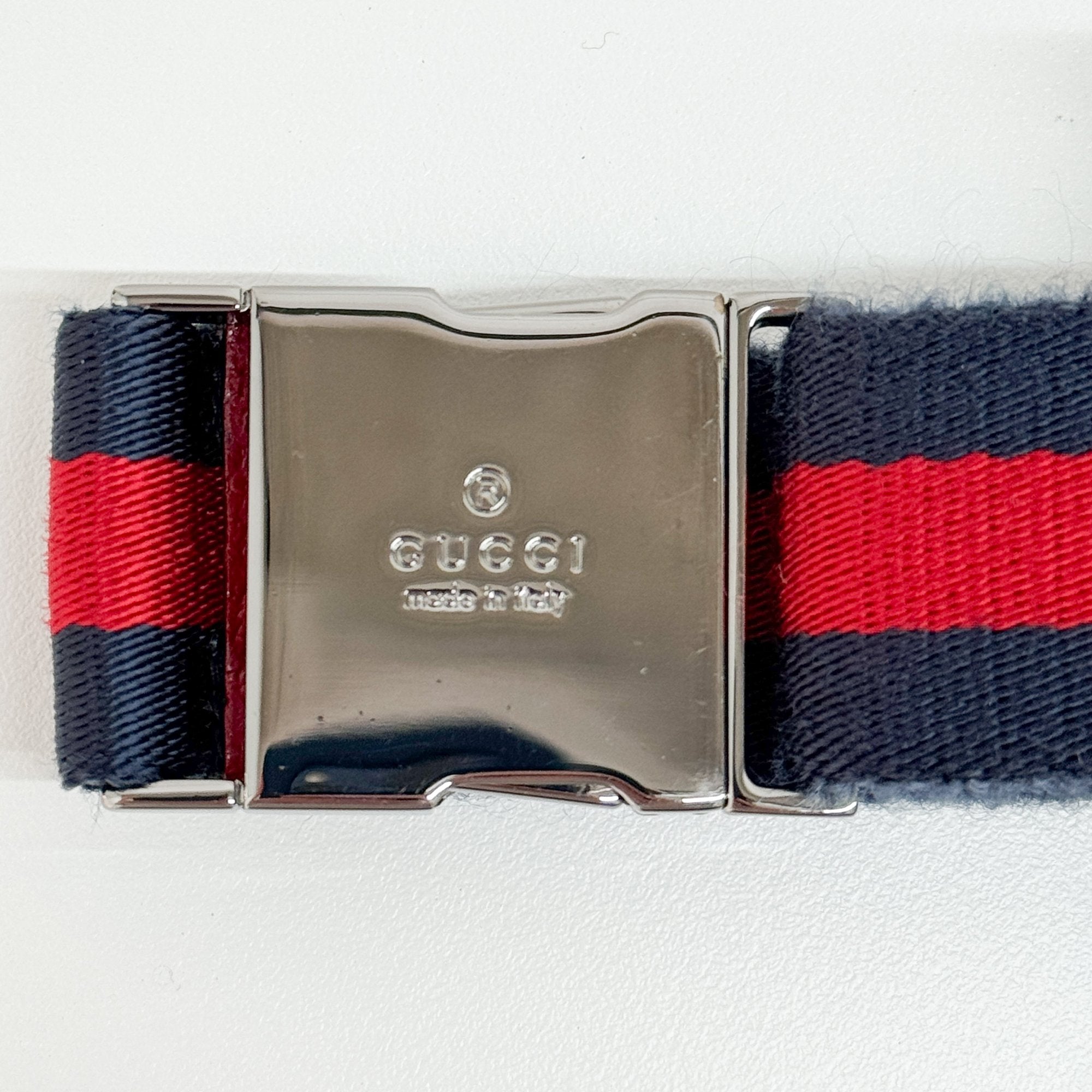 Red GG Canvas Adjustable Fanny Pack