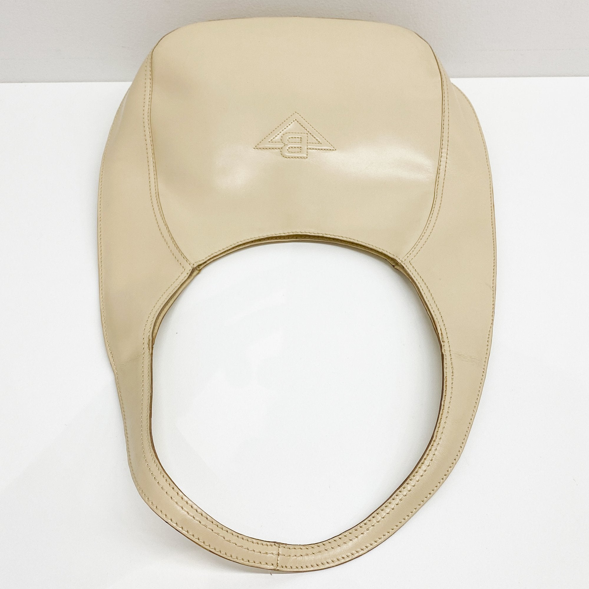 Beige Leather Shoulder Bag