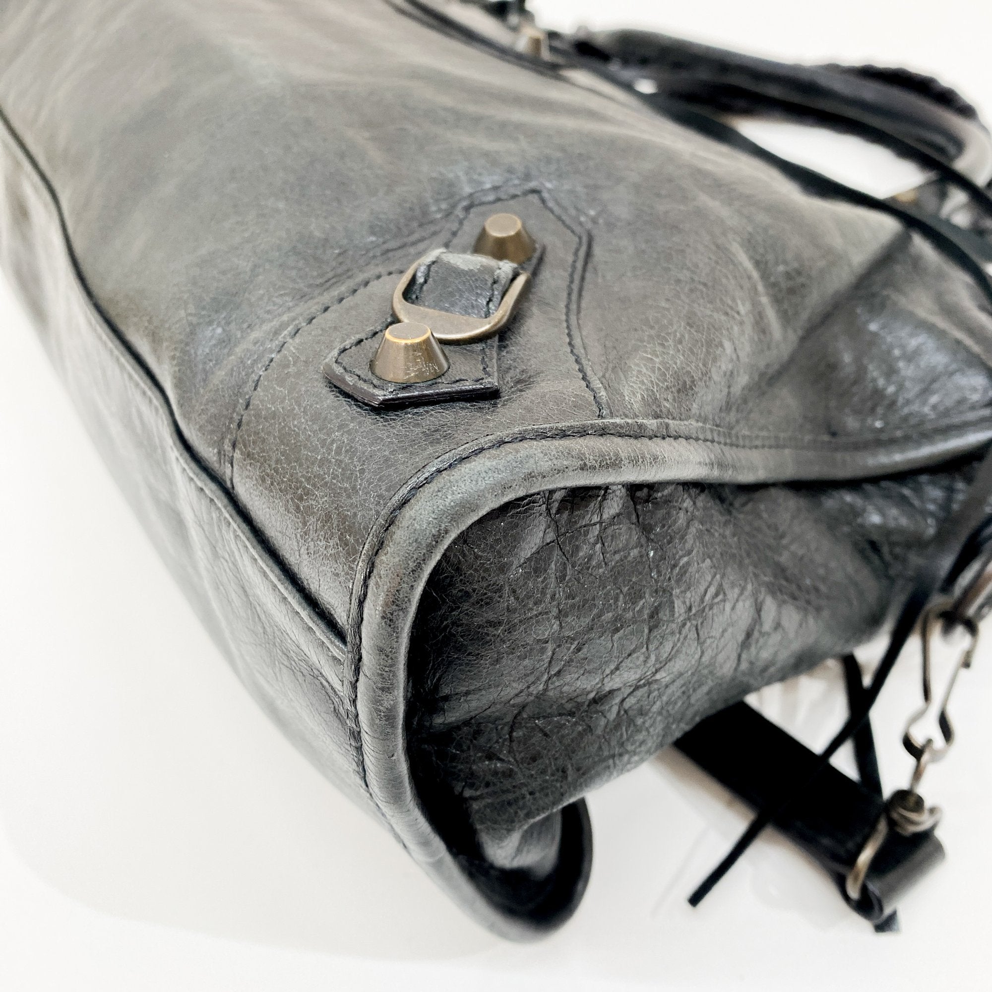 The City Black Leather Two Way Bag