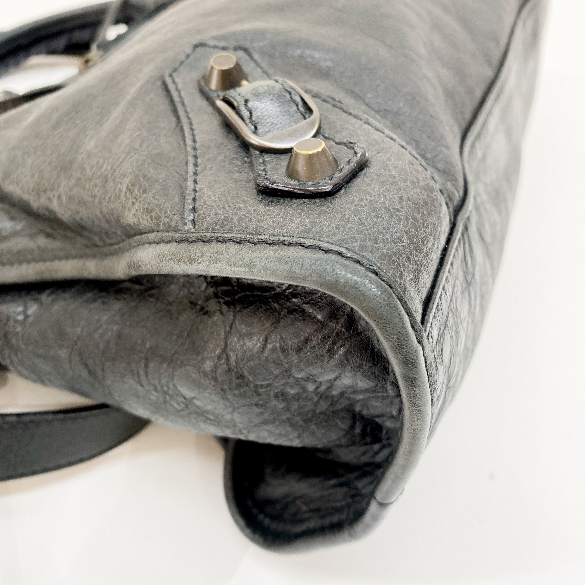 The City Black Leather Two Way Bag