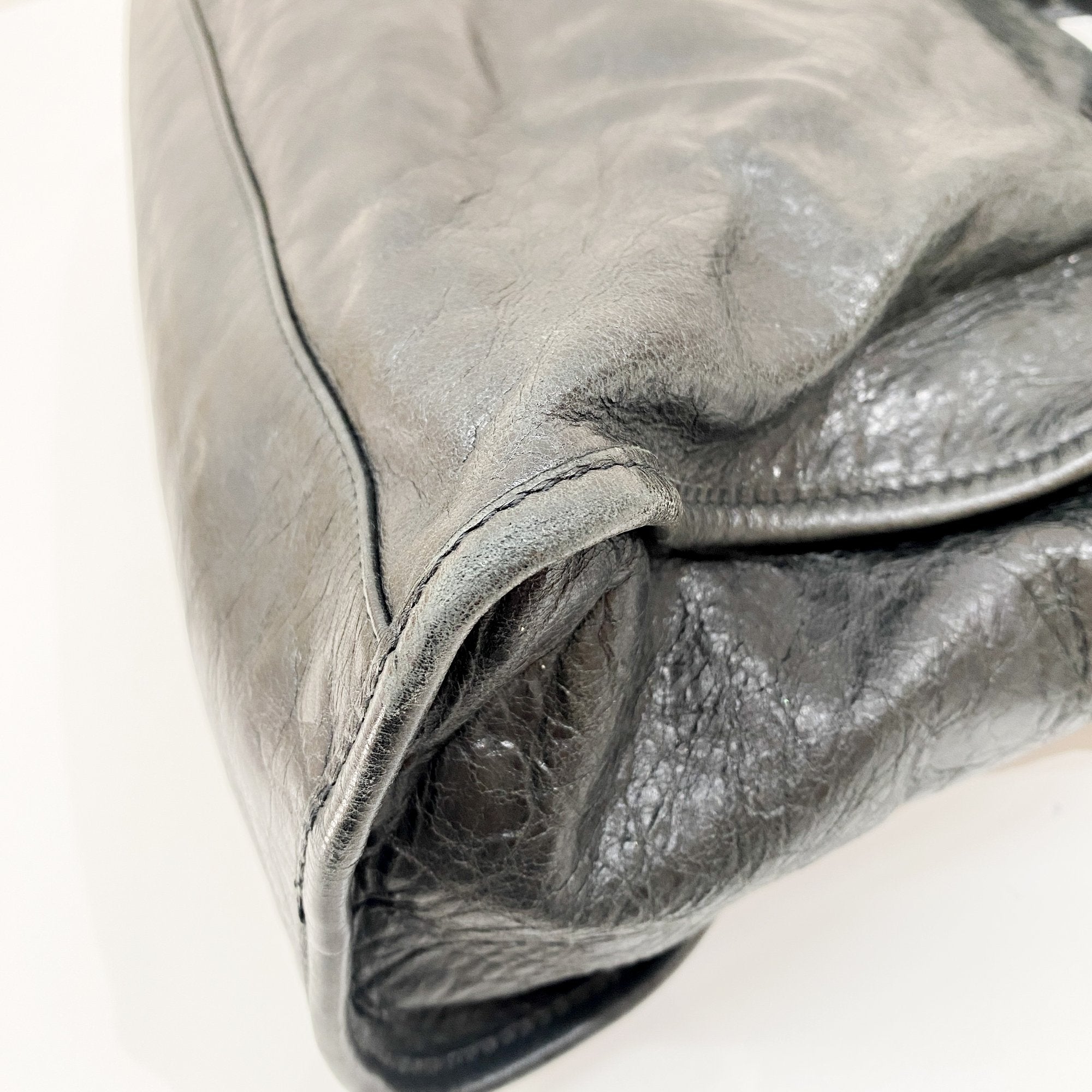 The City Black Leather Two Way Bag