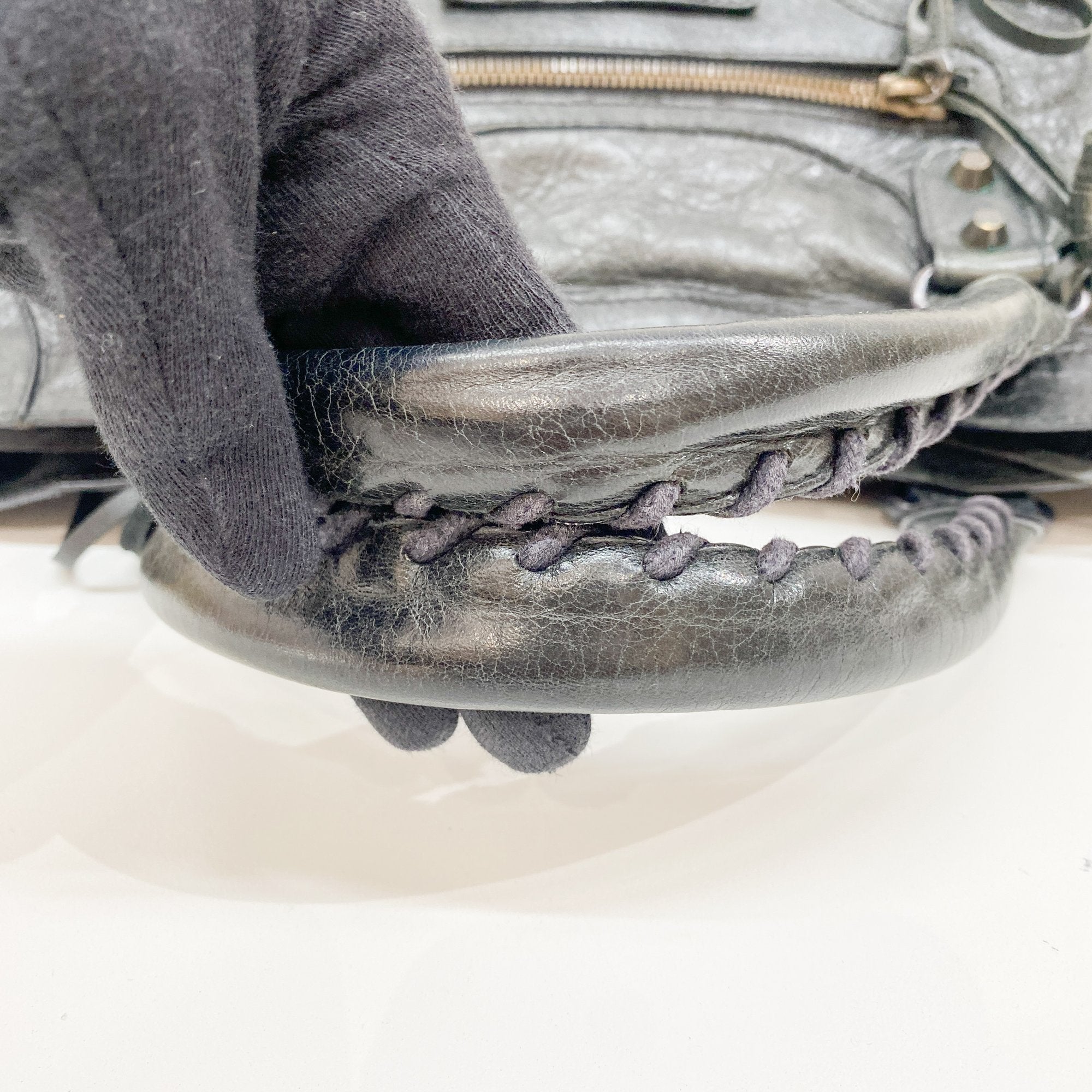 The City Black Leather Two Way Bag