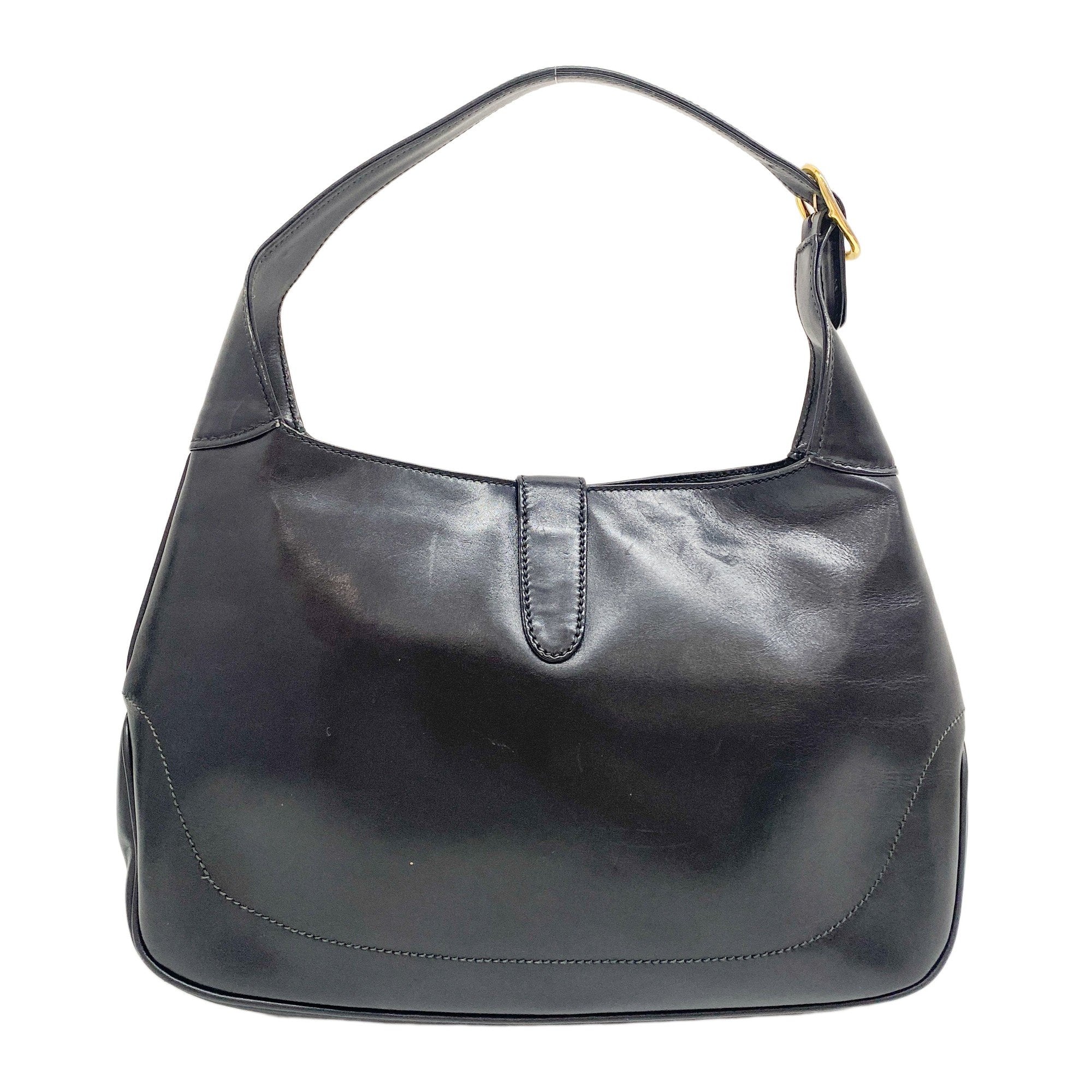 Sherry Line Black Leather Shoulder Bag