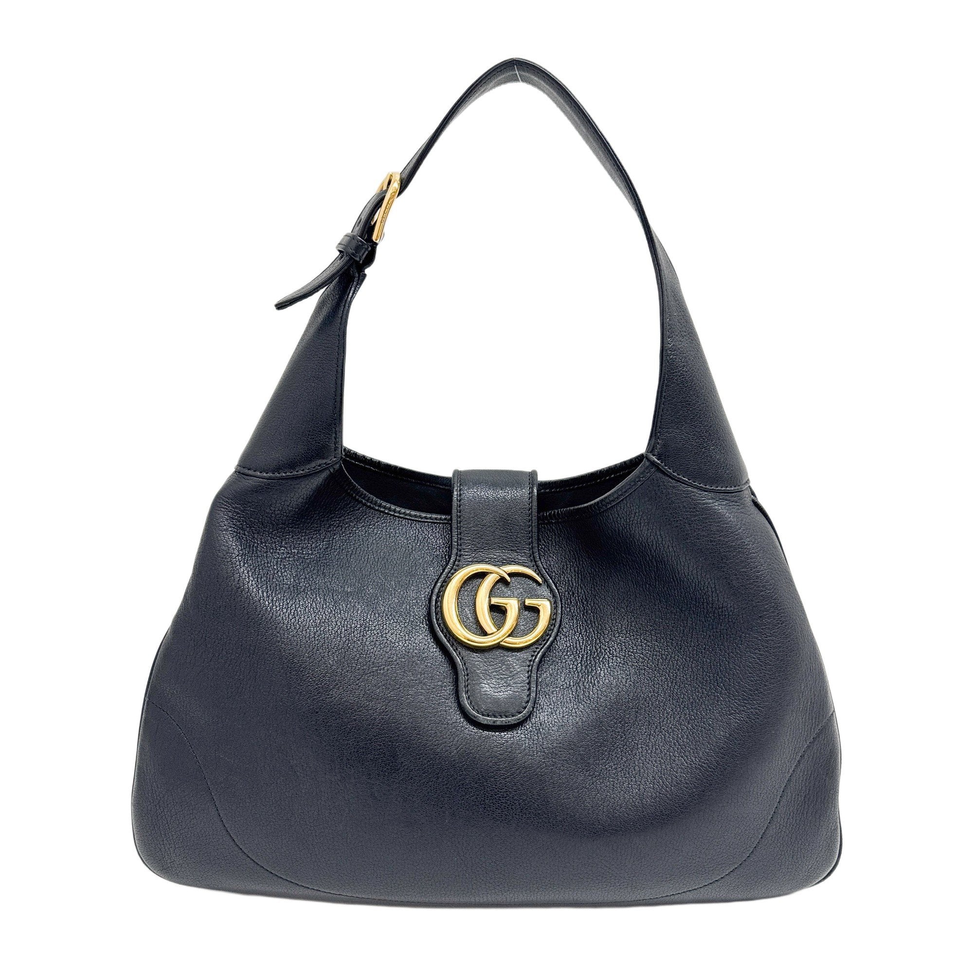 Black Leather Hobo Bag