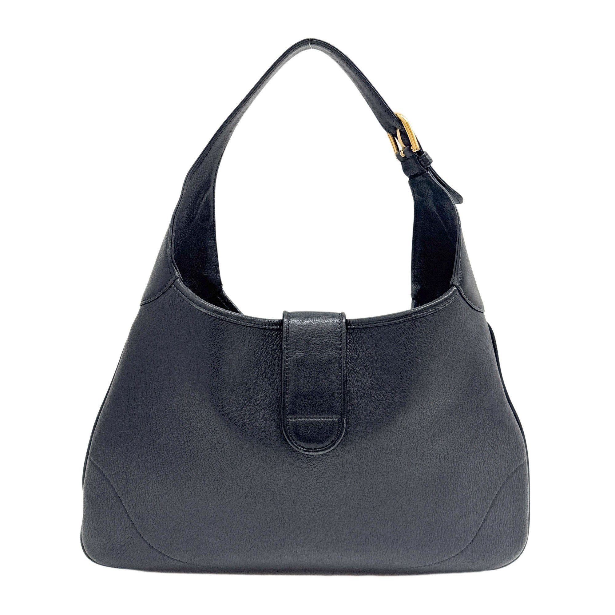 Black Leather Hobo Bag