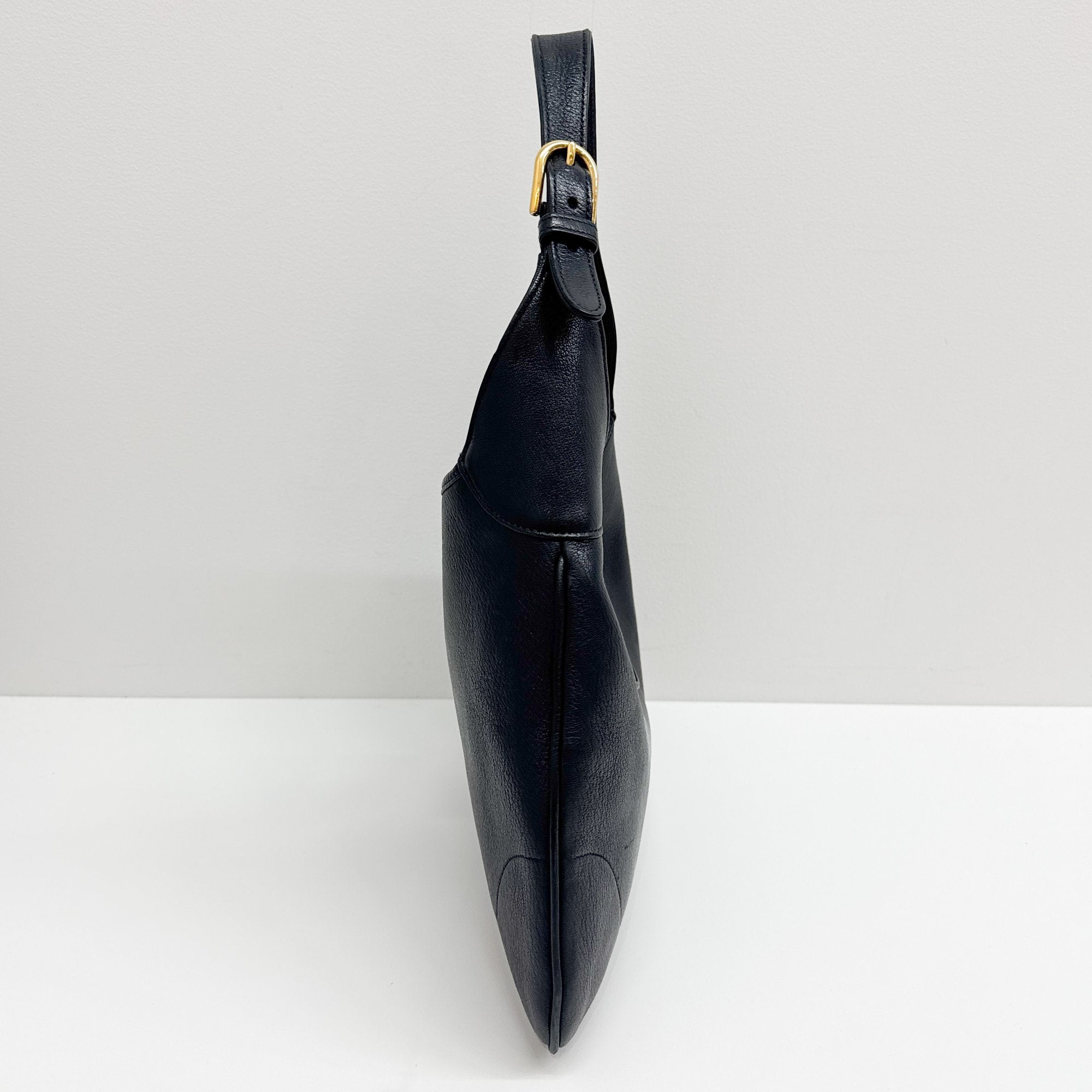 Black Leather Hobo Bag