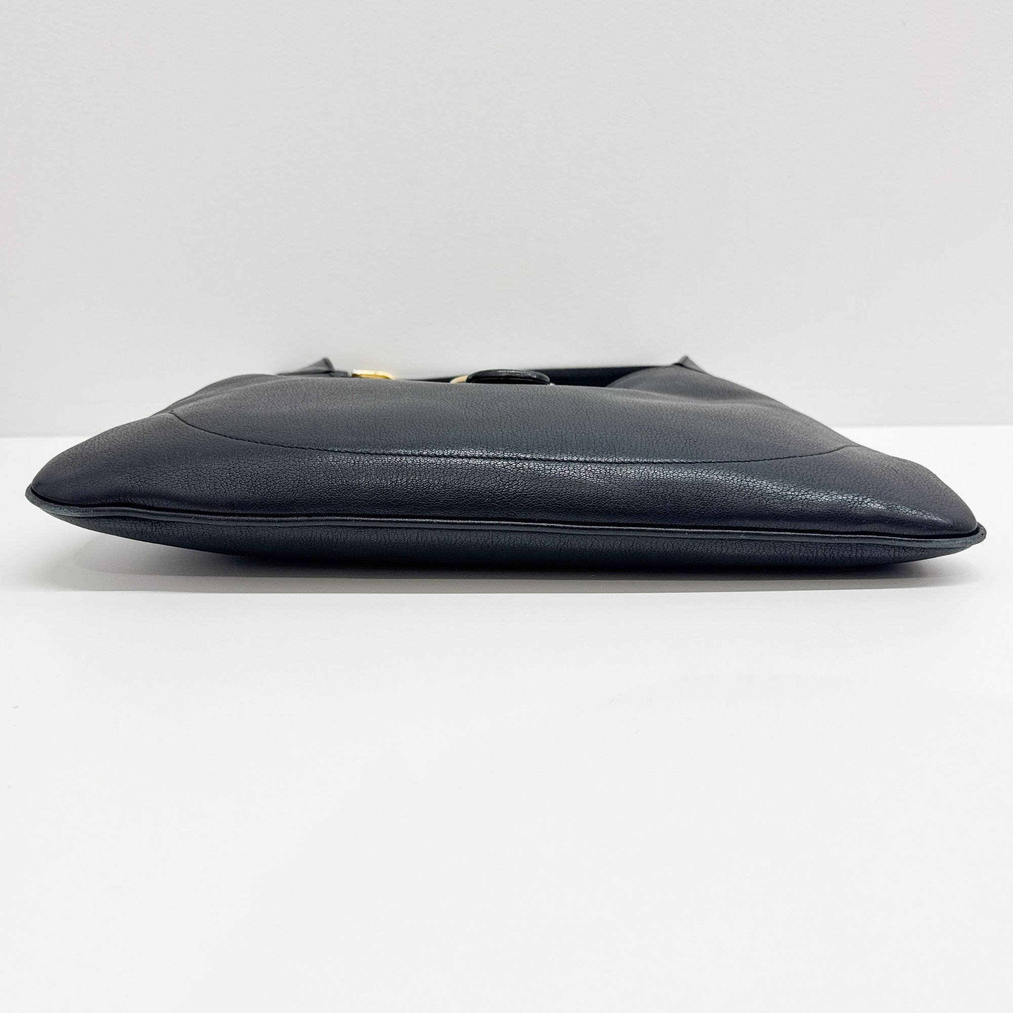 Black Leather Hobo Bag