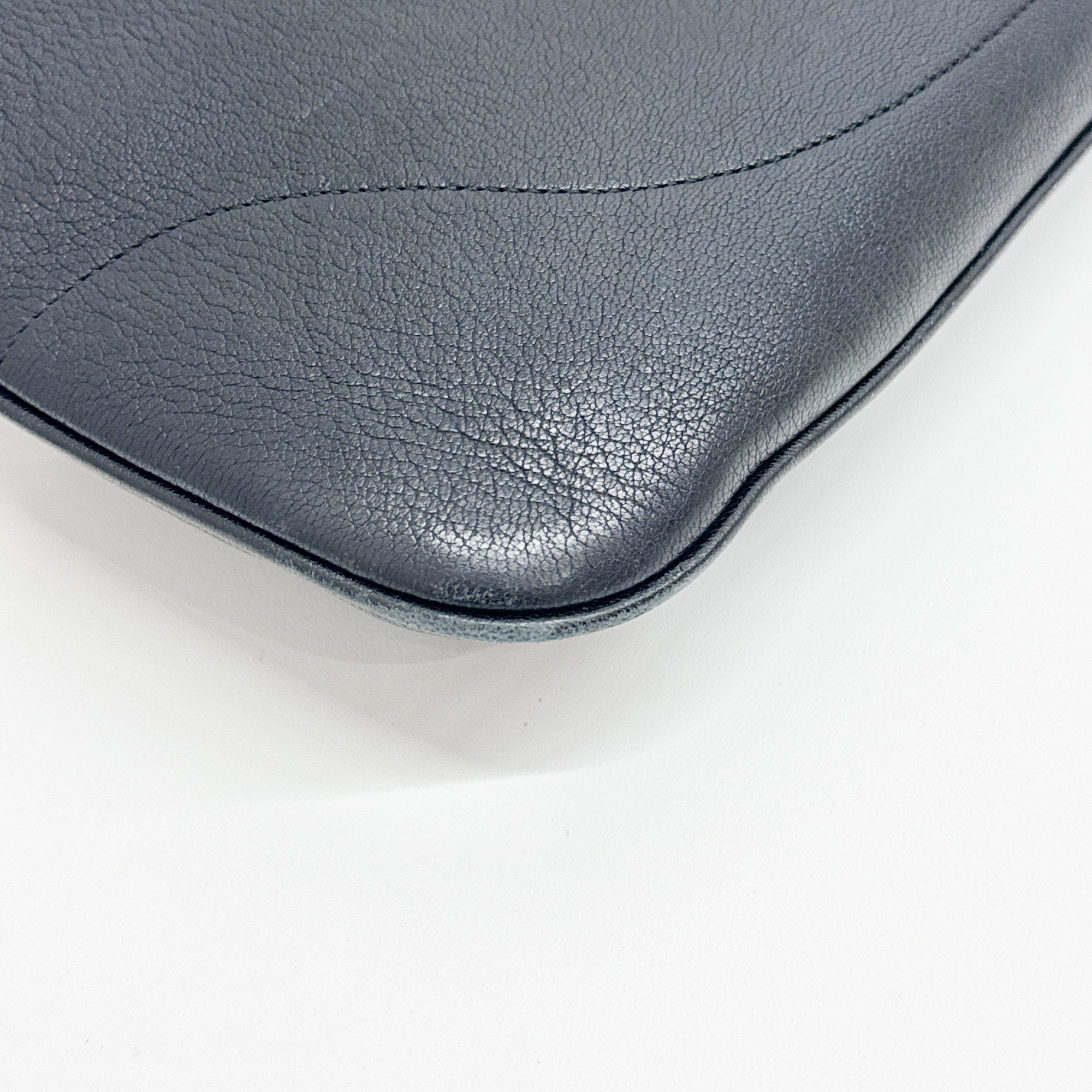 Black Leather Hobo Bag