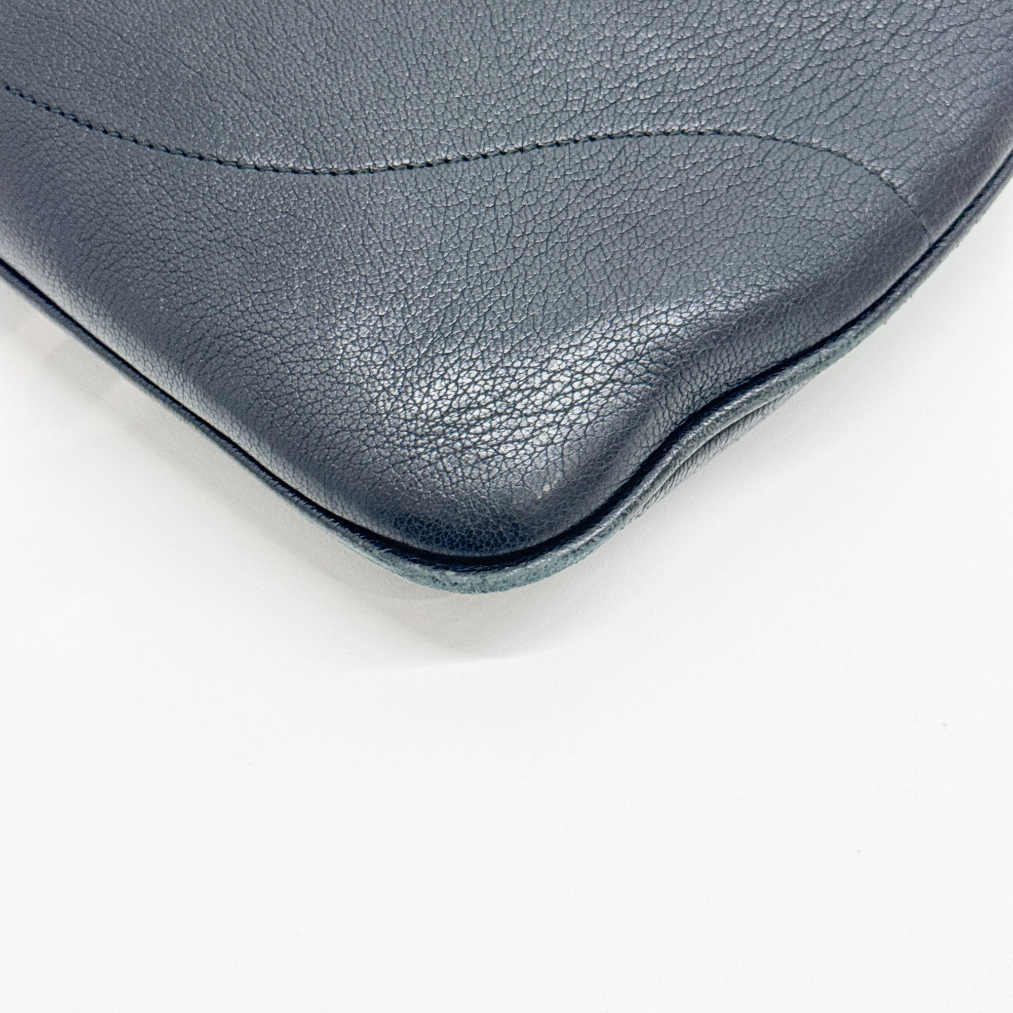 Black Leather Hobo Bag