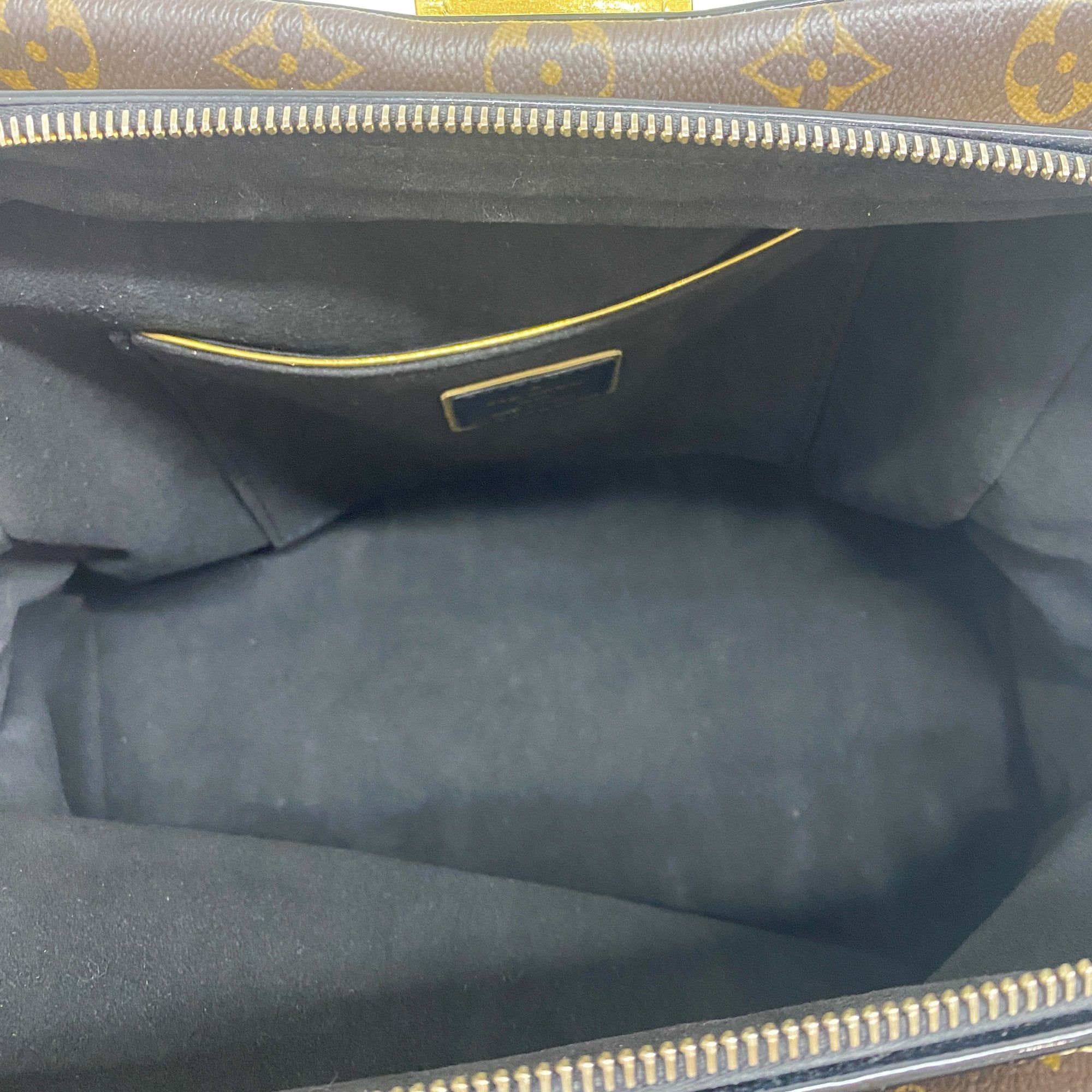 Monogram Brown Coated Canvas Leopard Print Hand Bag