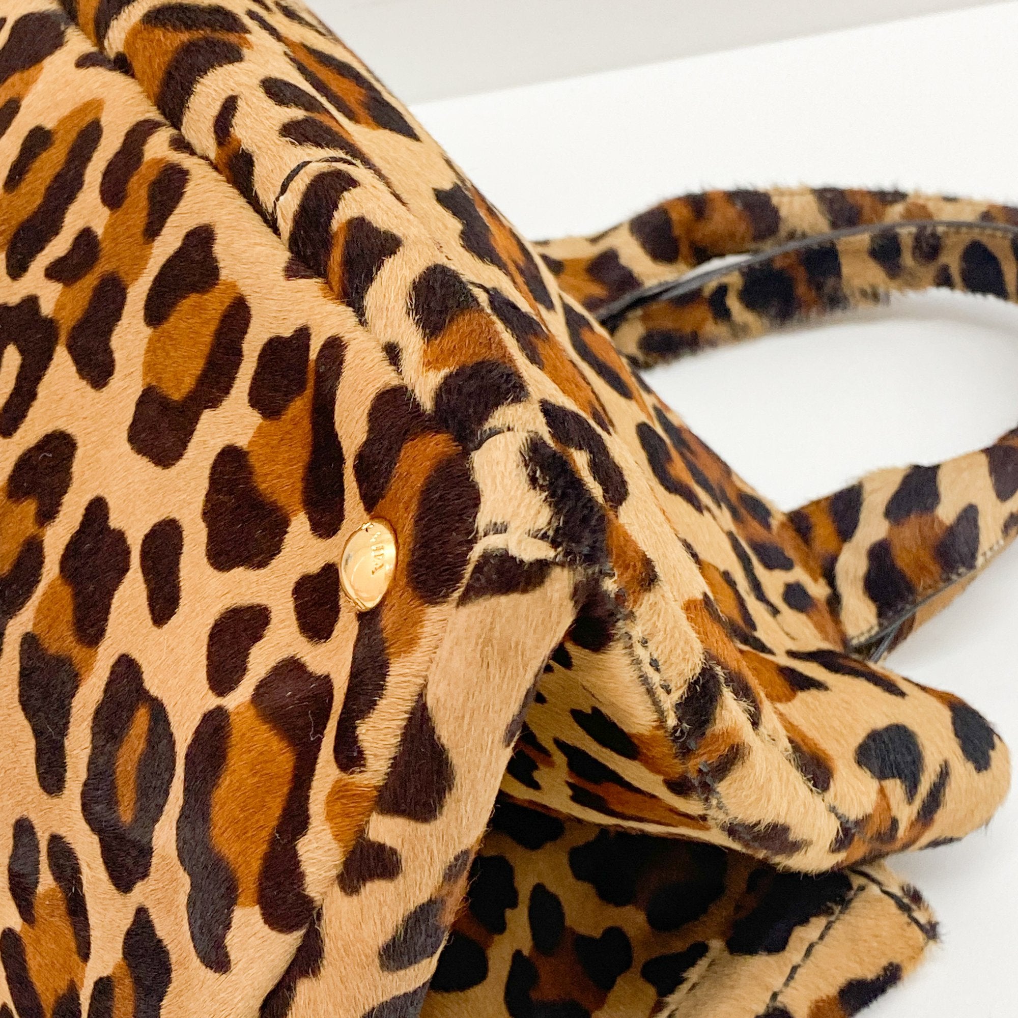 Jaguar Print Pony Hair Shoulder Bag