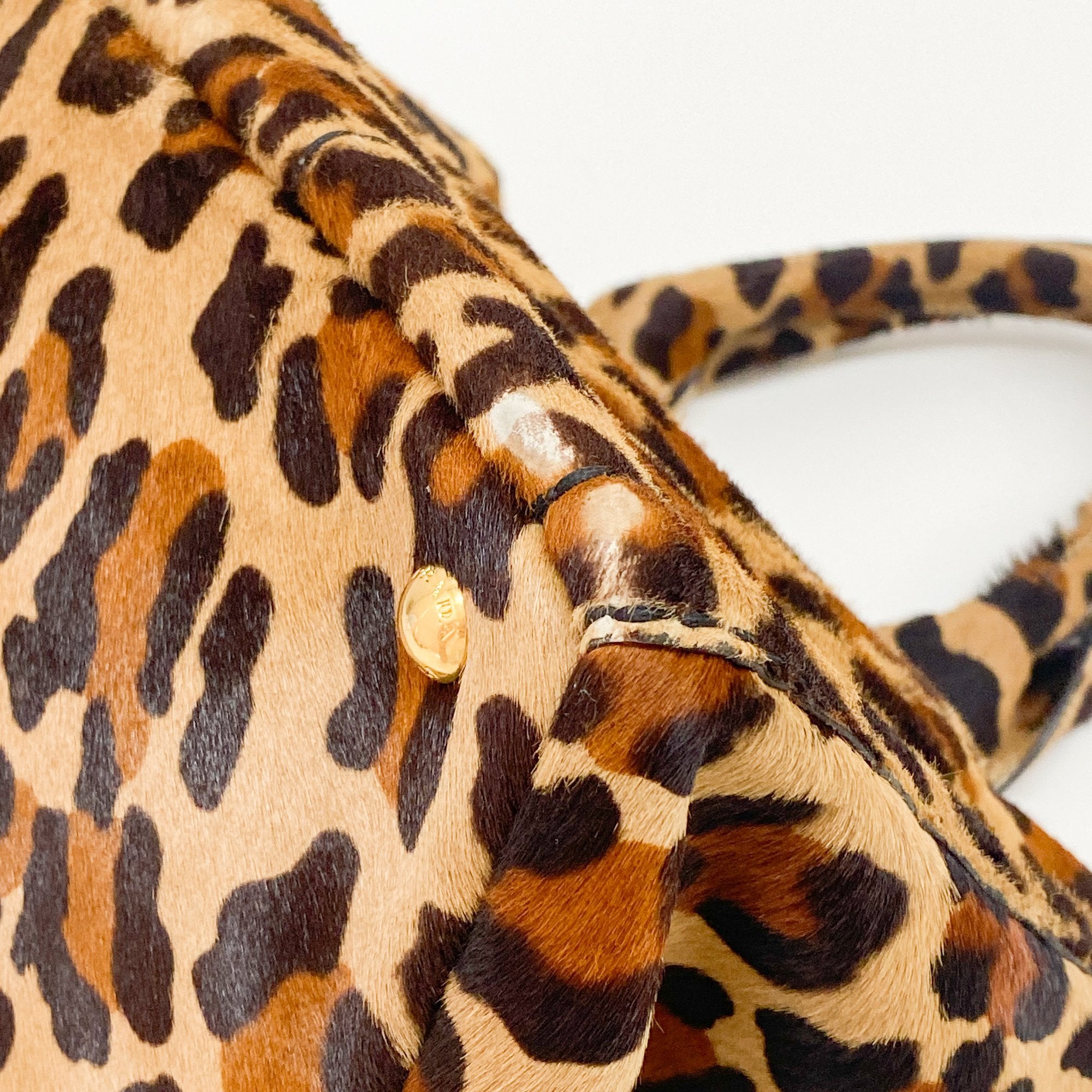 Jaguar Print Pony Hair Shoulder Bag