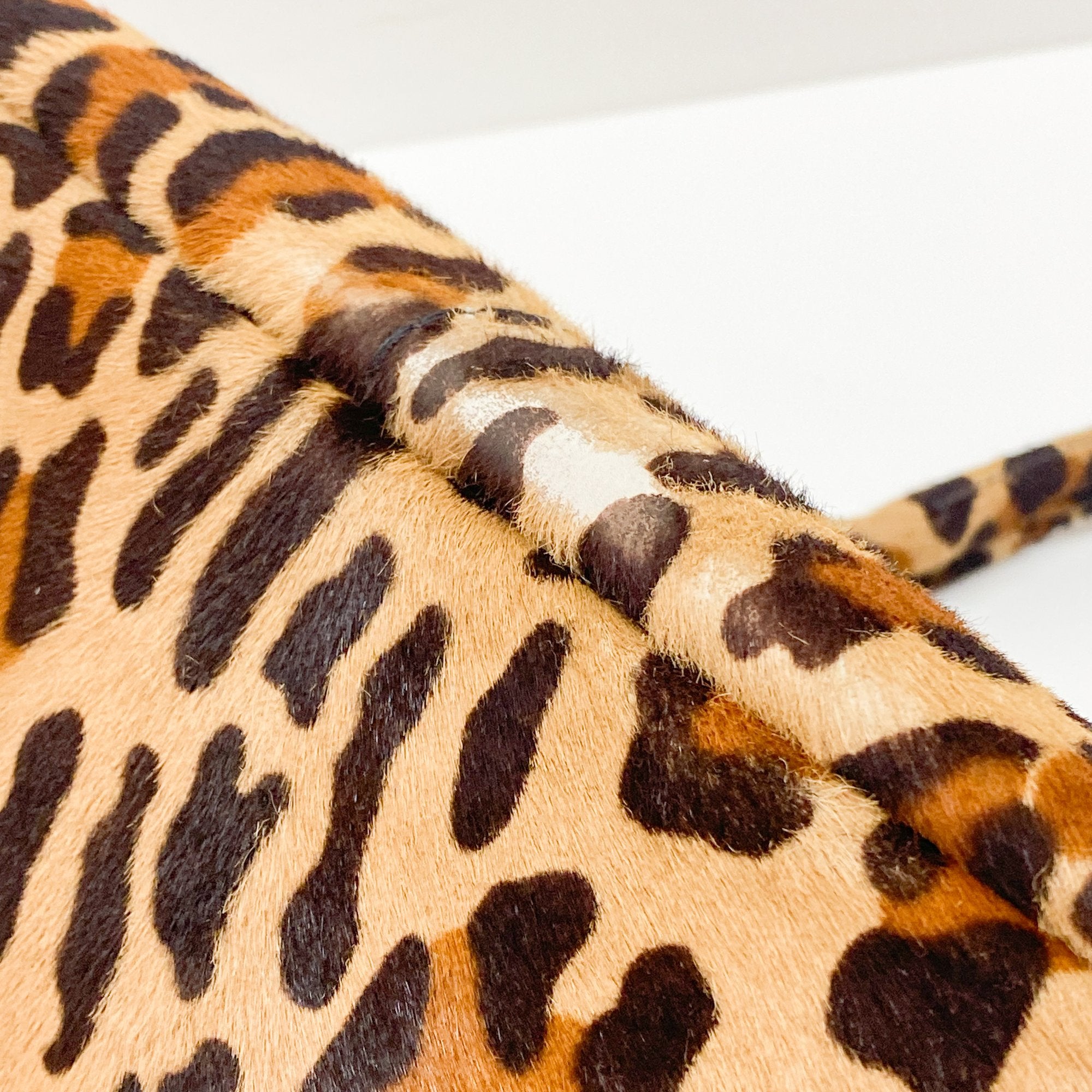 Jaguar Print Pony Hair Shoulder Bag