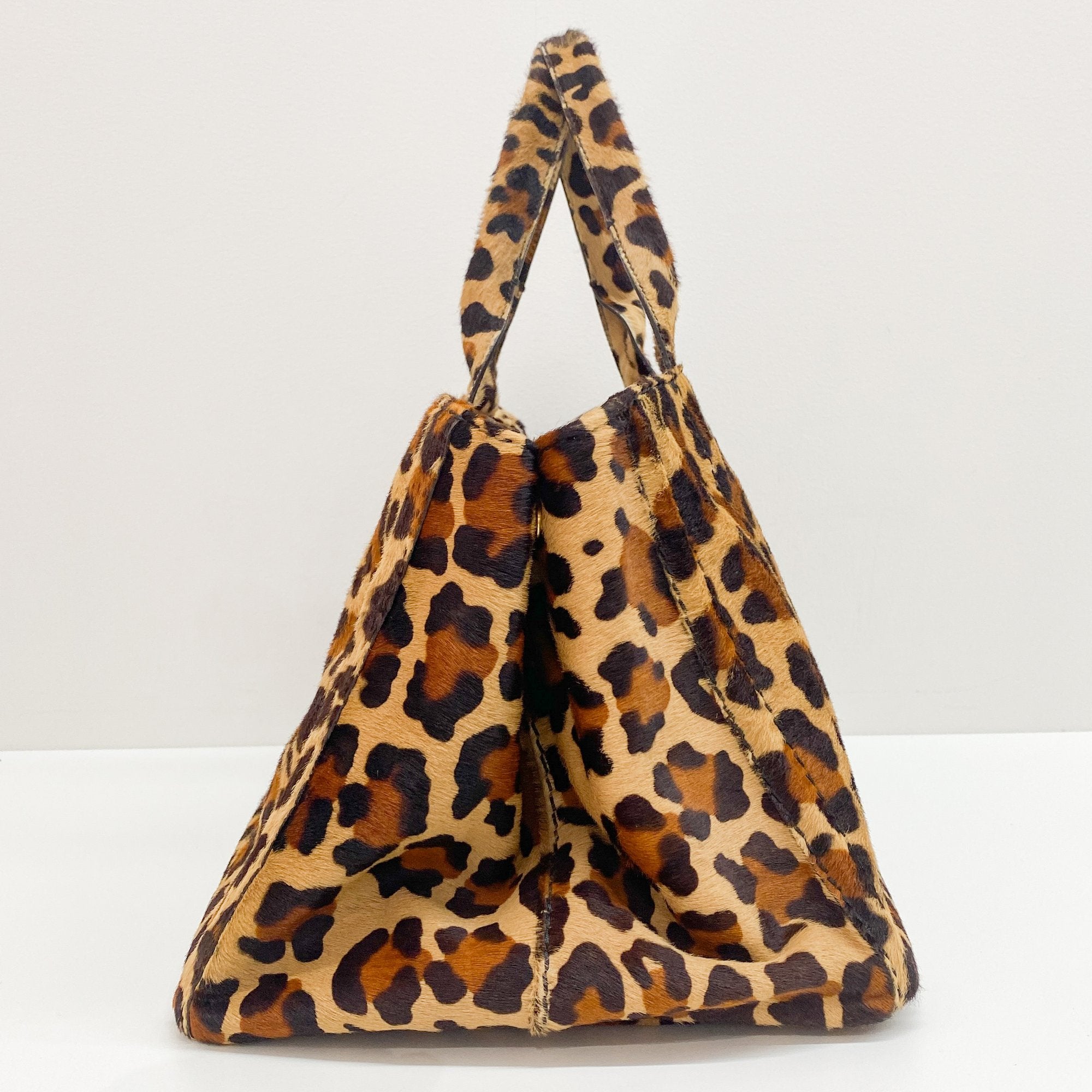 Jaguar Print Pony Hair Shoulder Bag
