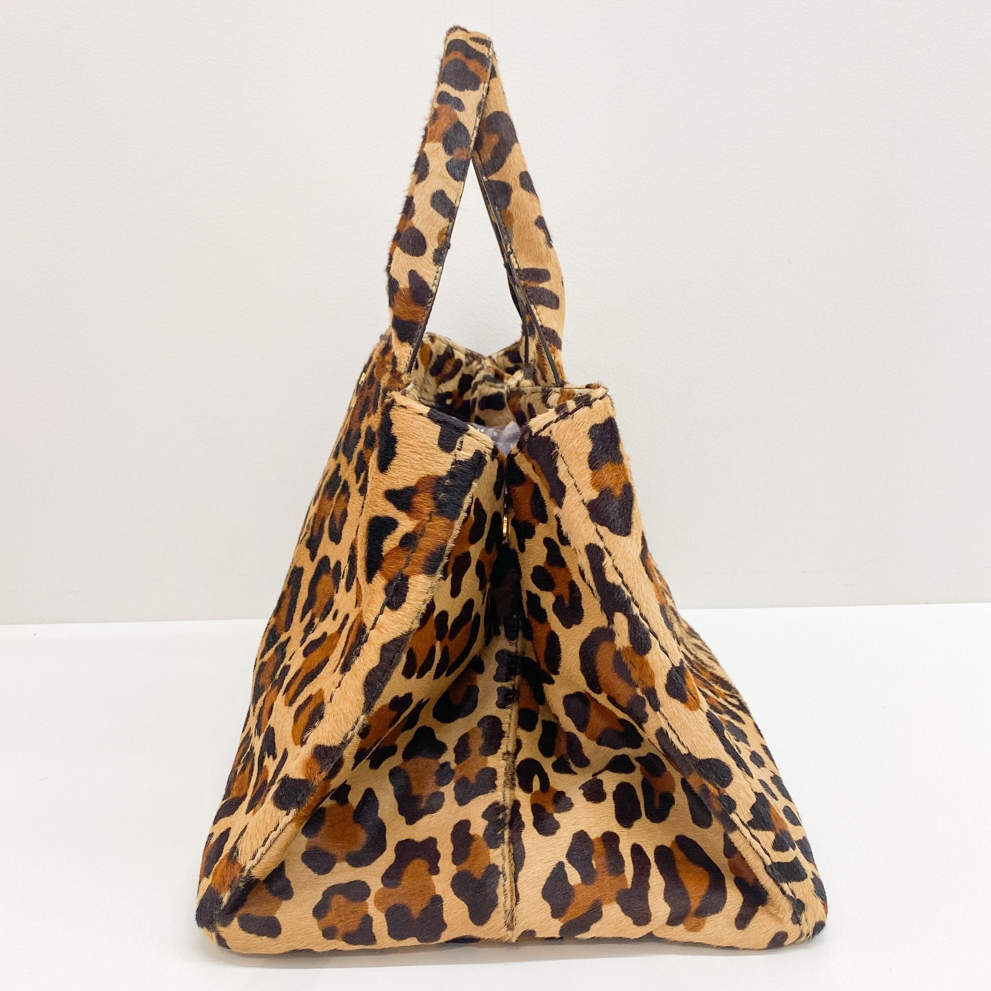 Jaguar Print Pony Hair Shoulder Bag