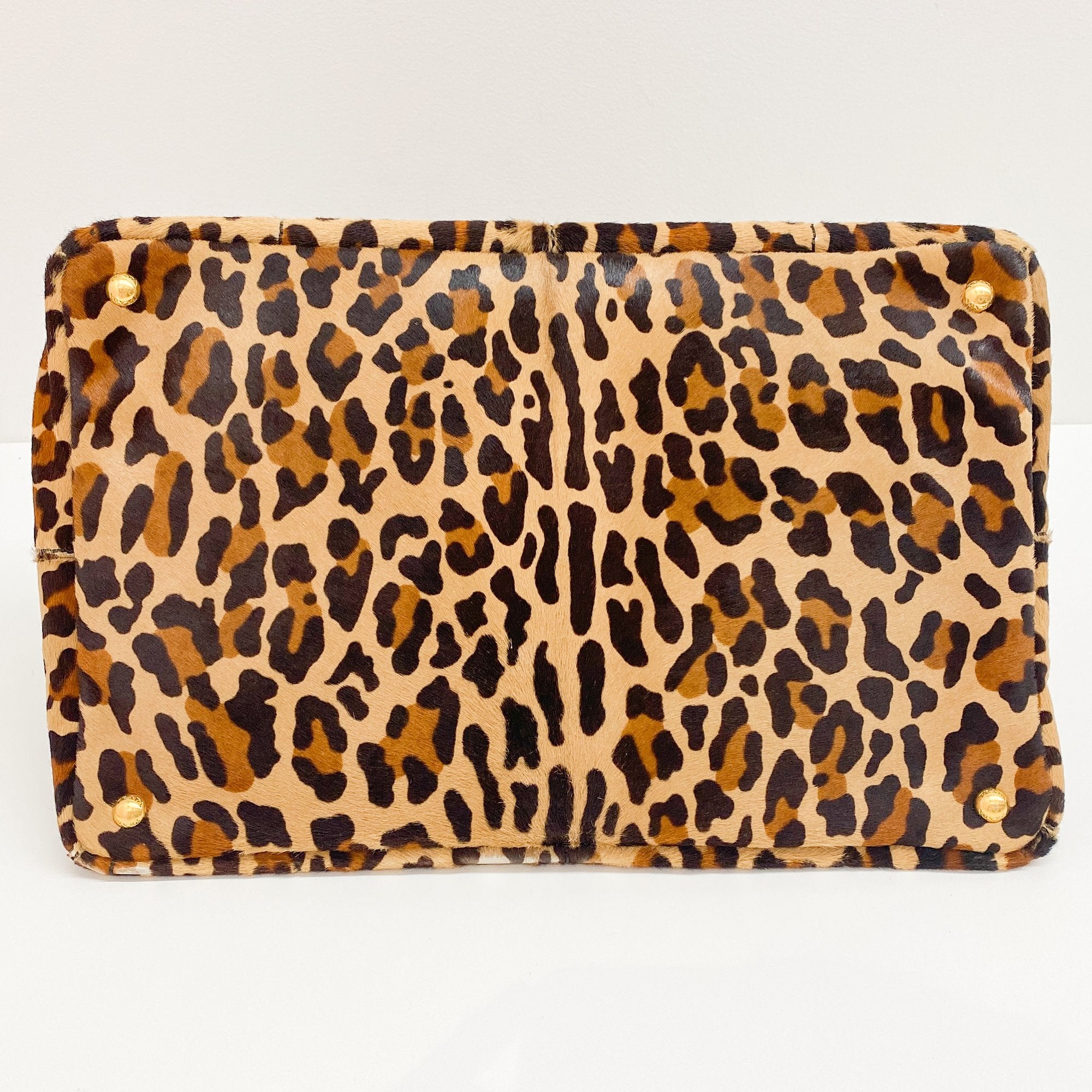 Jaguar Print Pony Hair Shoulder Bag