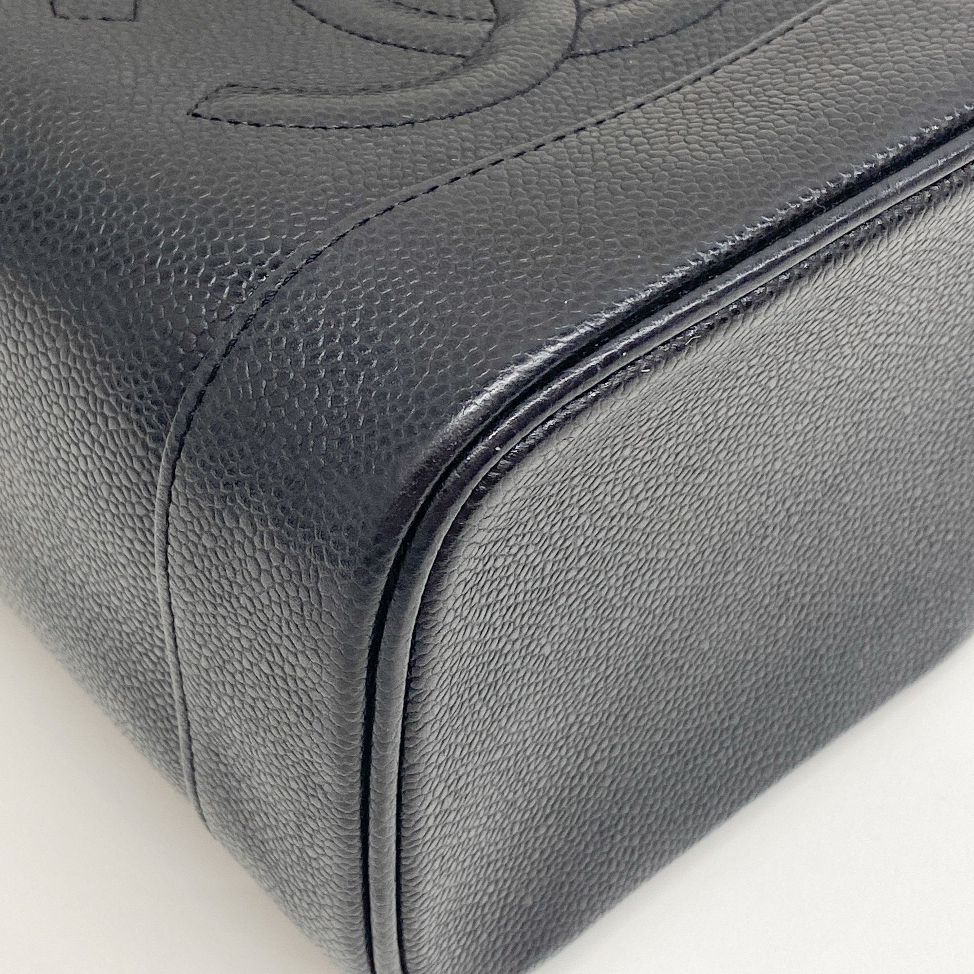 Black Leather Vanity Bag