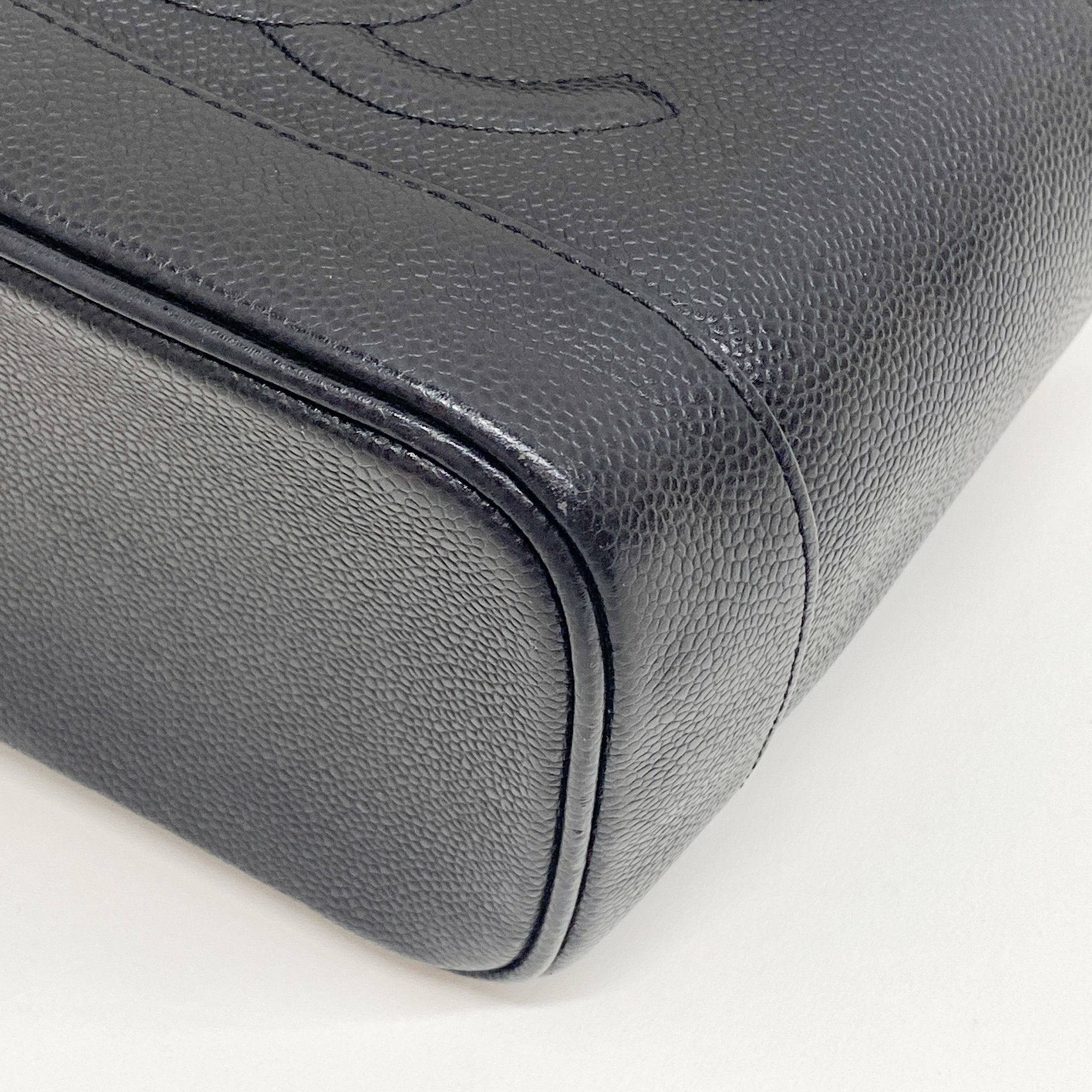 Black Leather Vanity Bag