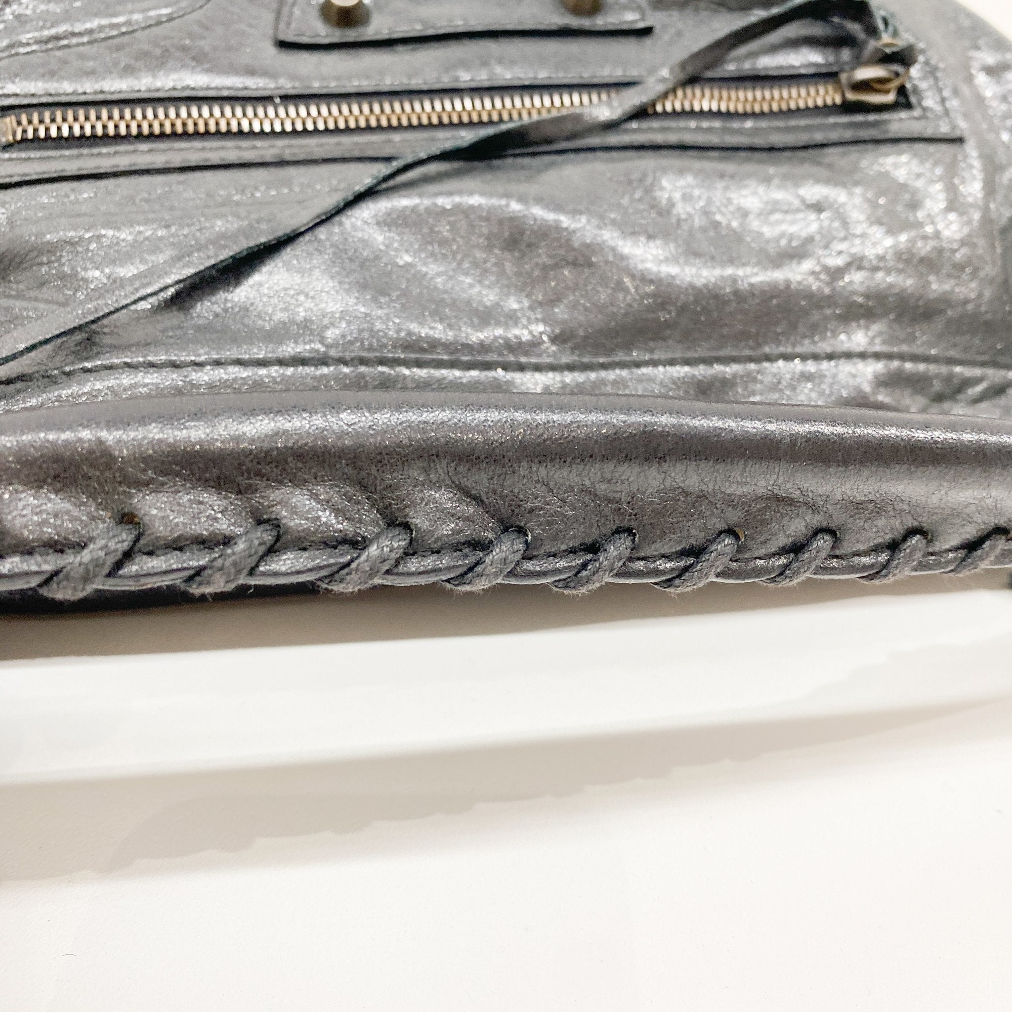 The Day Black Calfskin Leather Shoulder Bag