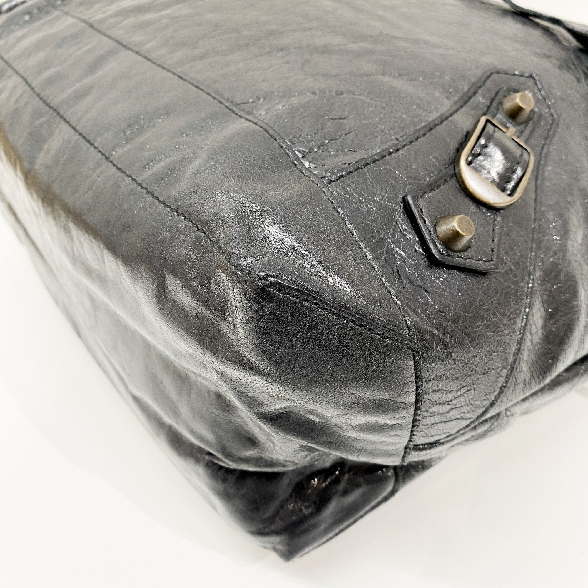 The Day Black Calfskin Leather Shoulder Bag