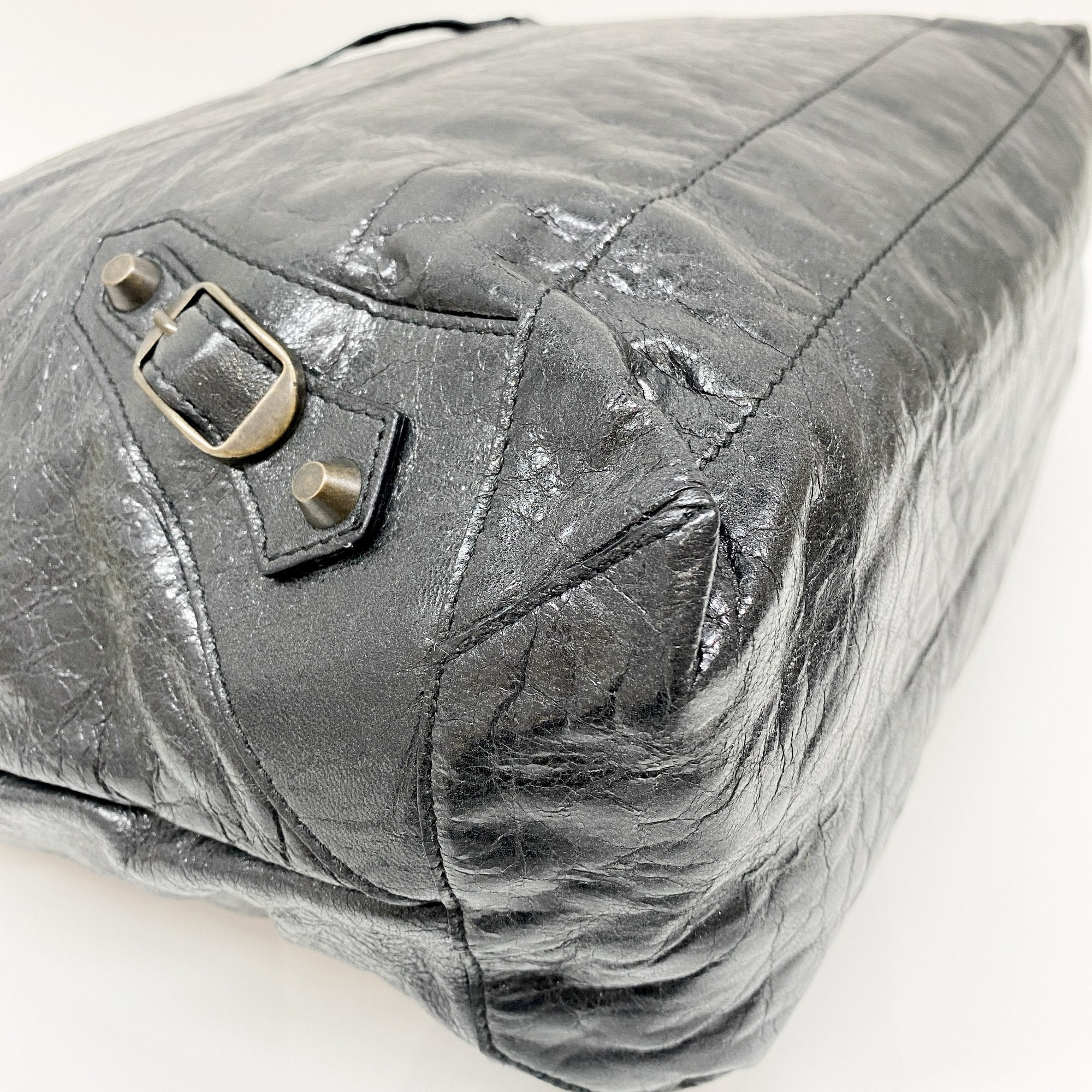 The Day Black Calfskin Leather Shoulder Bag