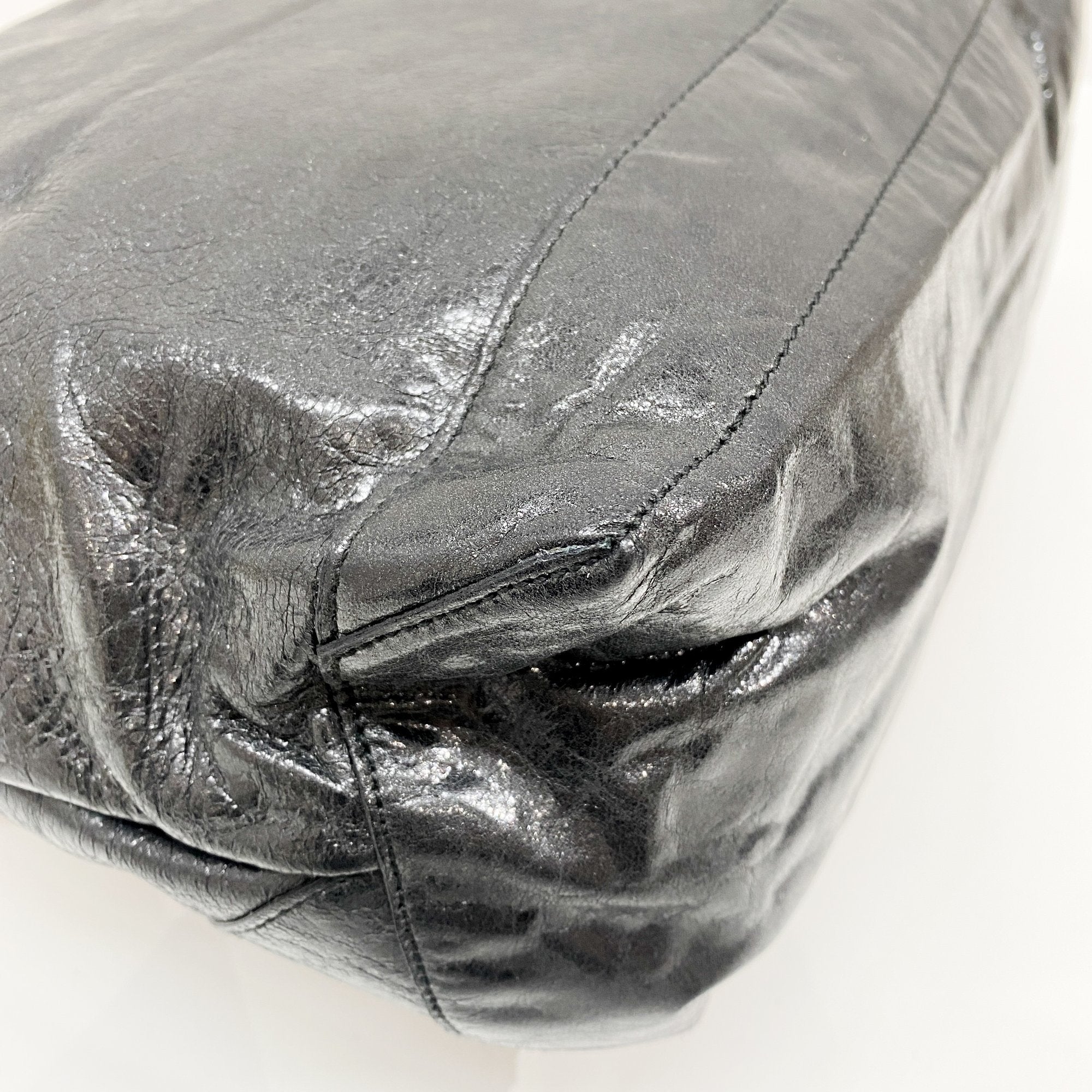 The Day Black Calfskin Leather Shoulder Bag