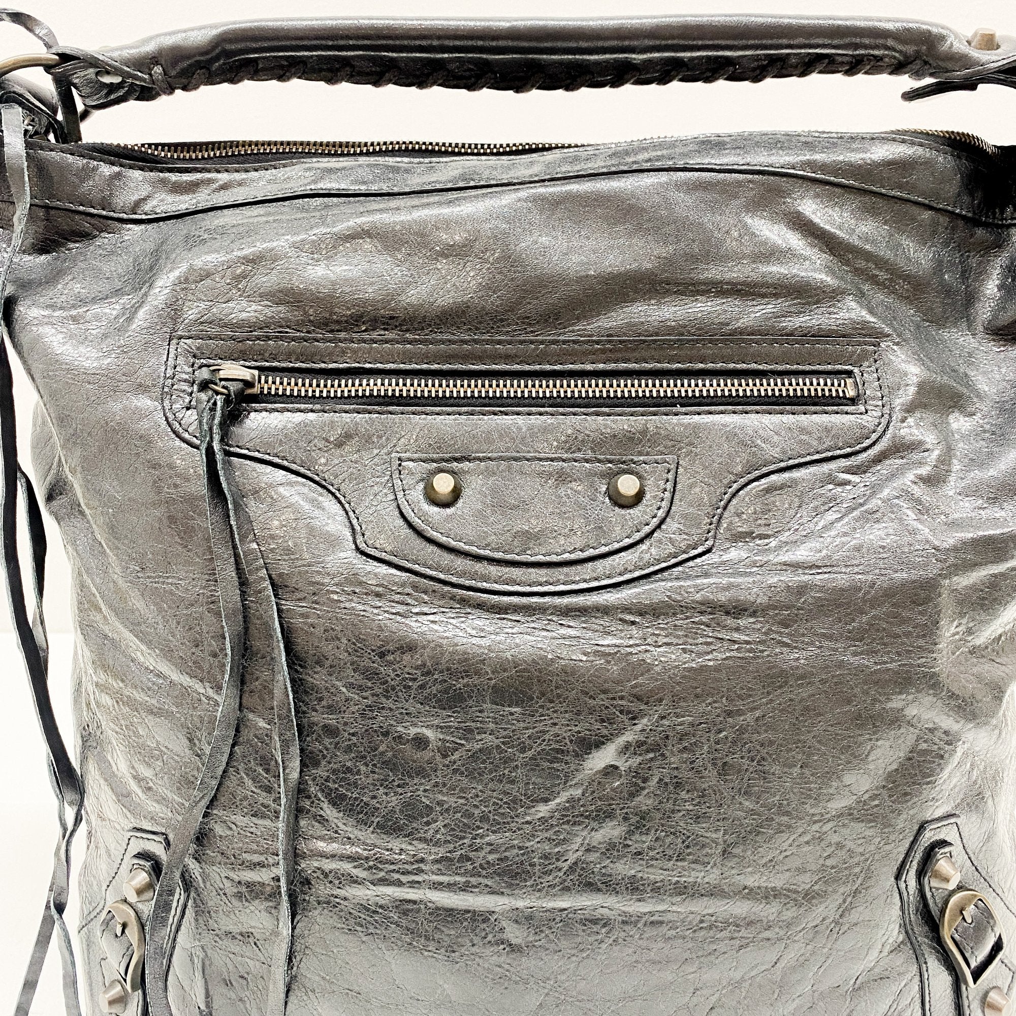 The Day Black Calfskin Leather Shoulder Bag