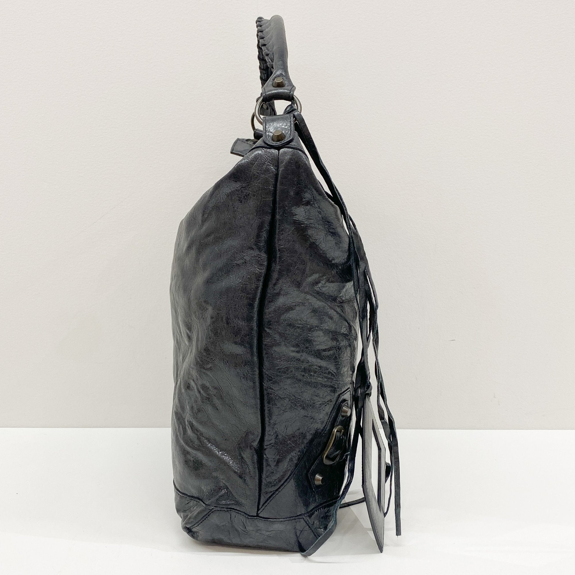 The Day Black Calfskin Leather Shoulder Bag