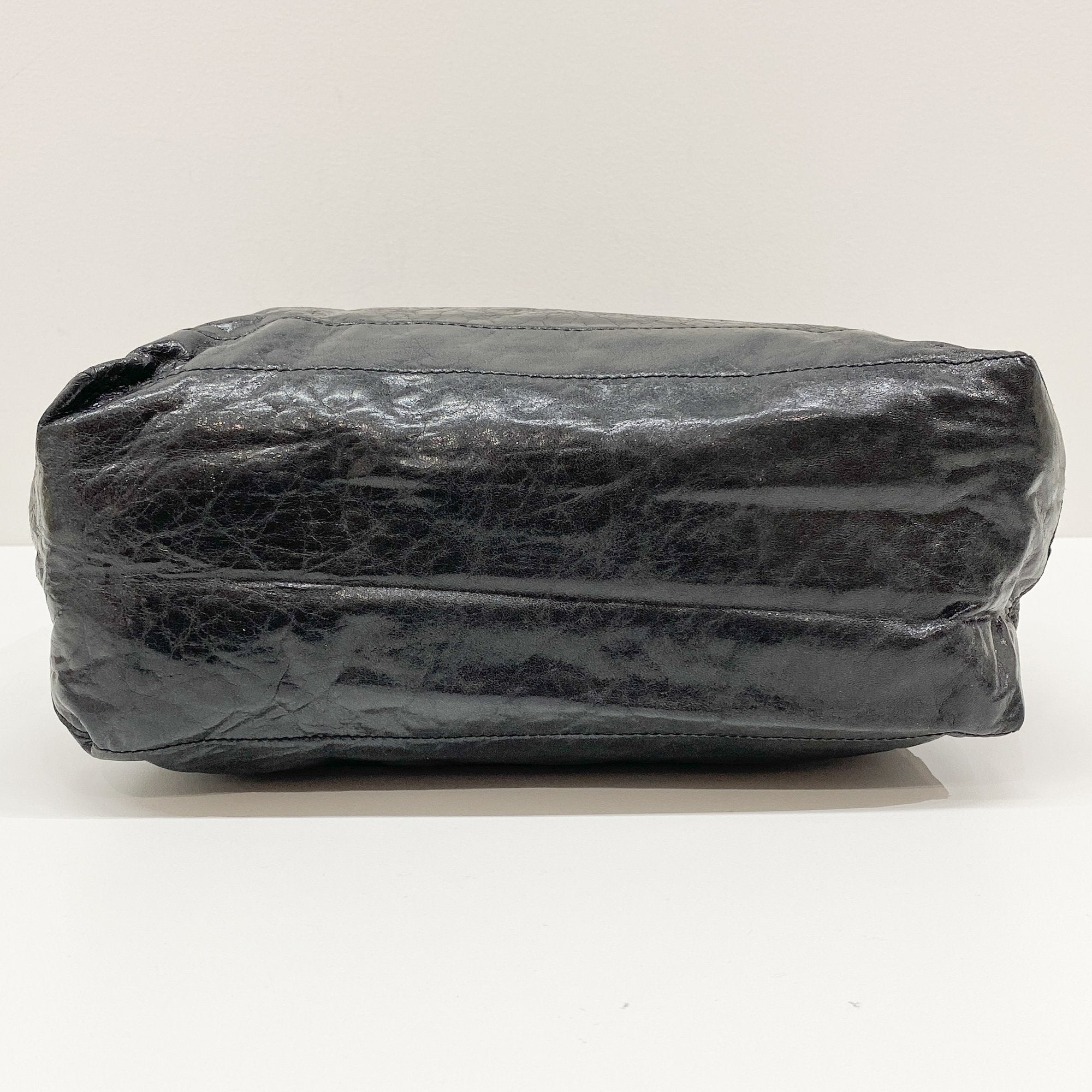 The Day Black Calfskin Leather Shoulder Bag