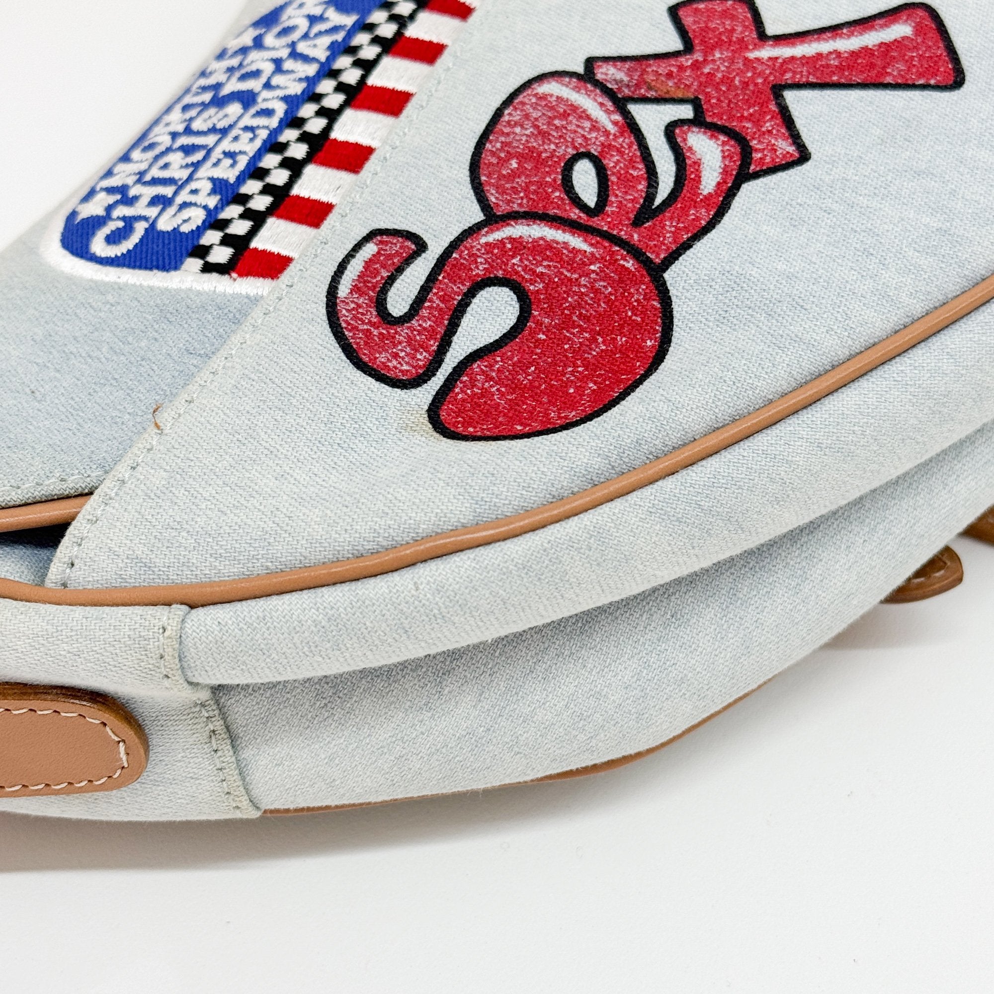 Miss Diorella Saddle Patches Blue Denim Shoulder Bag