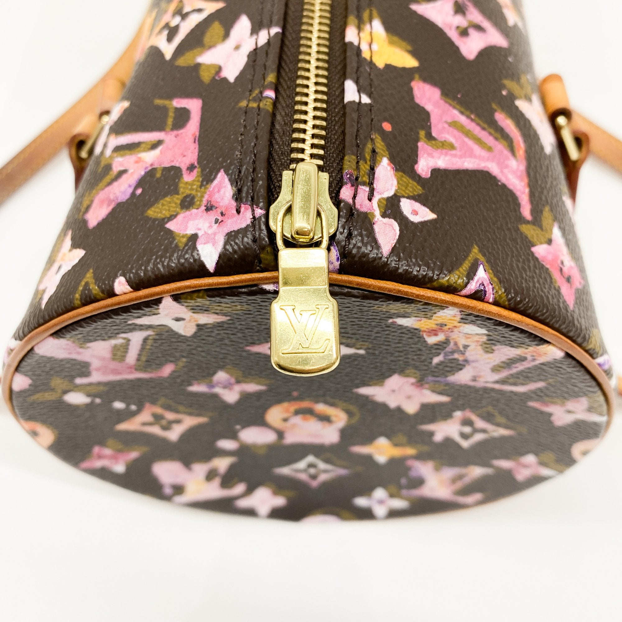 Papillon Watercolour Brown Monogram Shoulder Bag