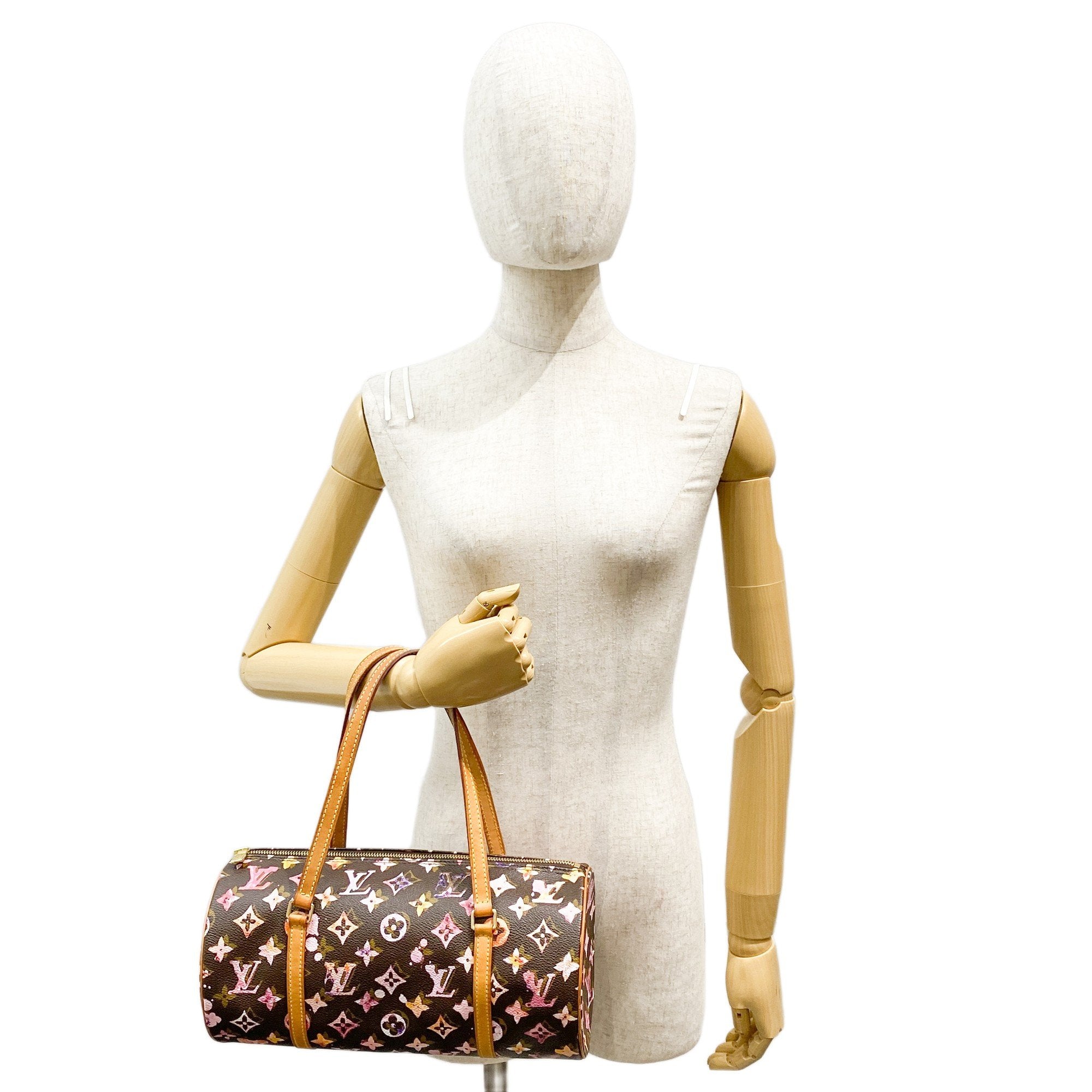 Papillon Watercolour Brown Monogram Shoulder Bag