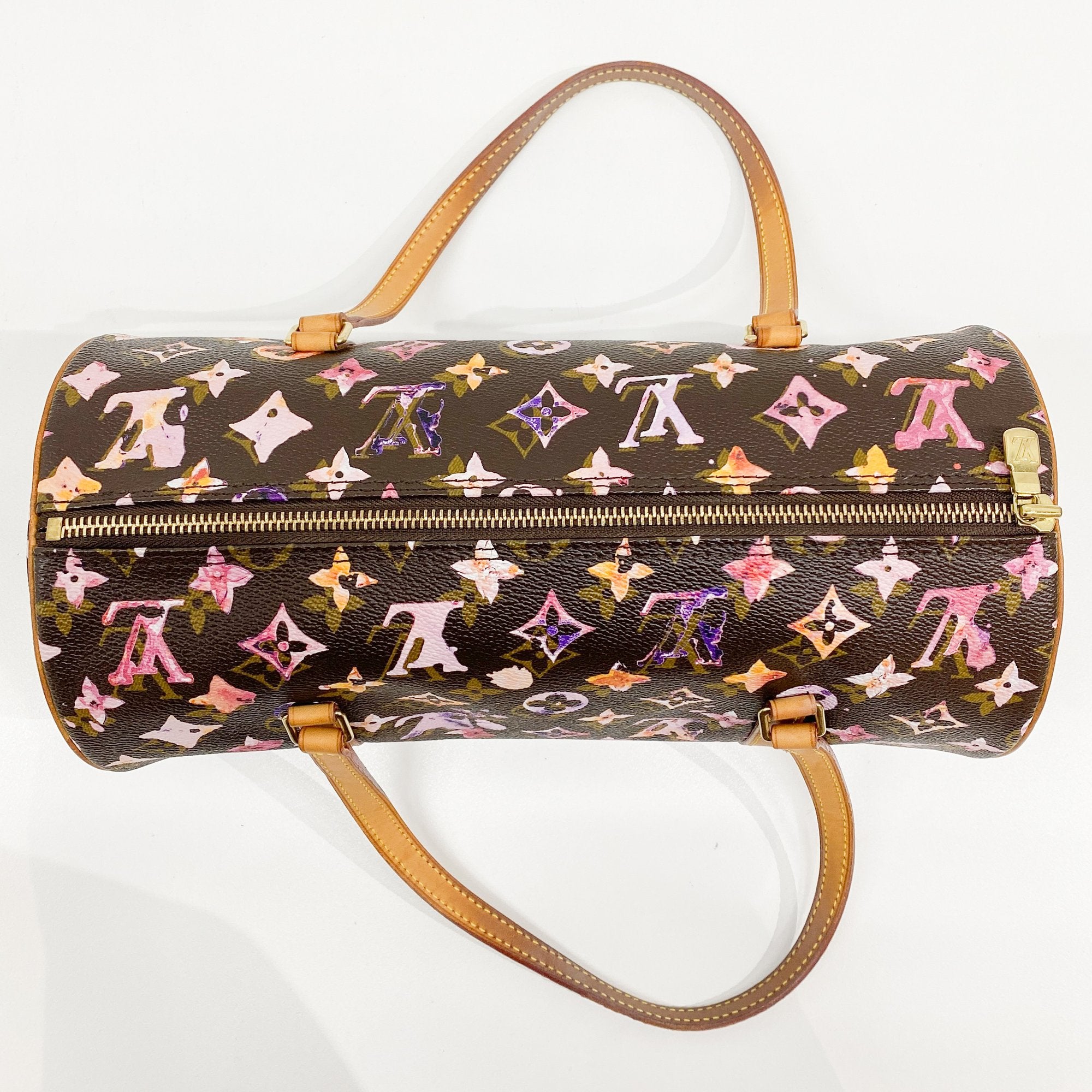 Papillon Watercolour Brown Monogram Shoulder Bag