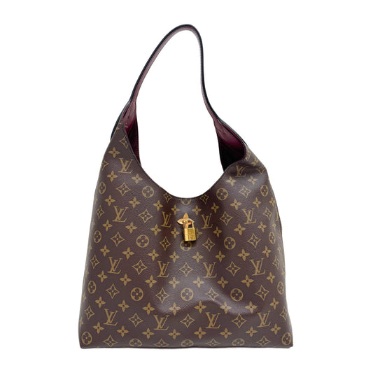 Flower Brown Monogram Hobo Bag